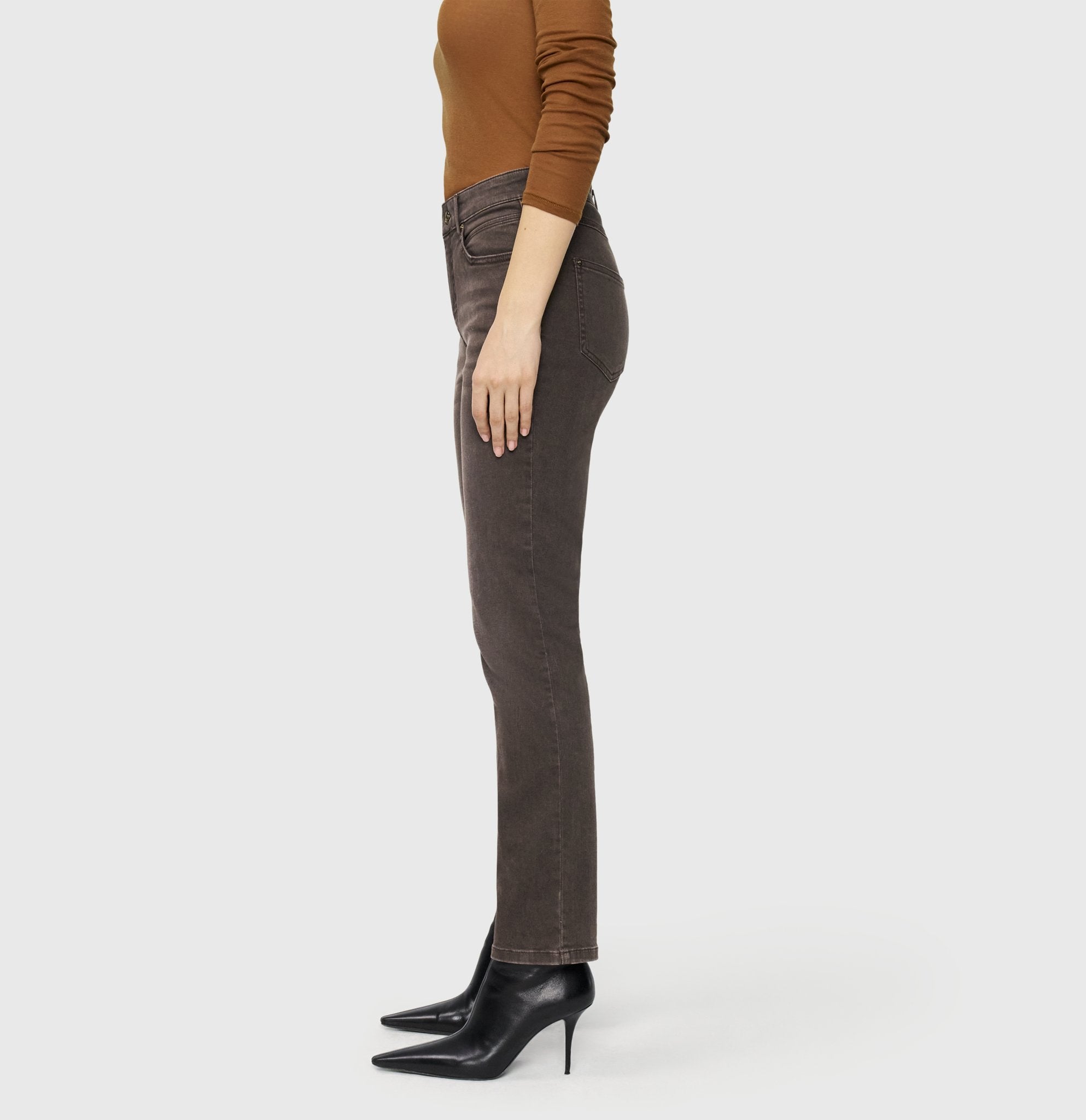 Mac Damen Jeans Brown Stone Was