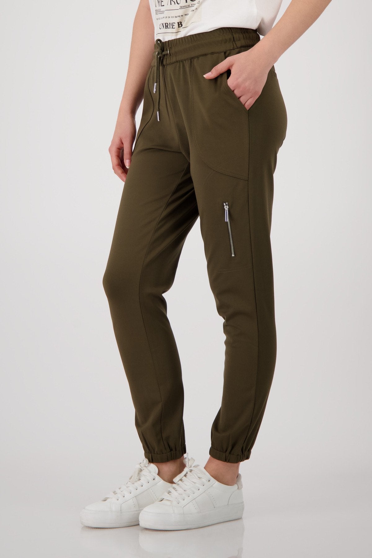 Monari Damen Hosen  Olive