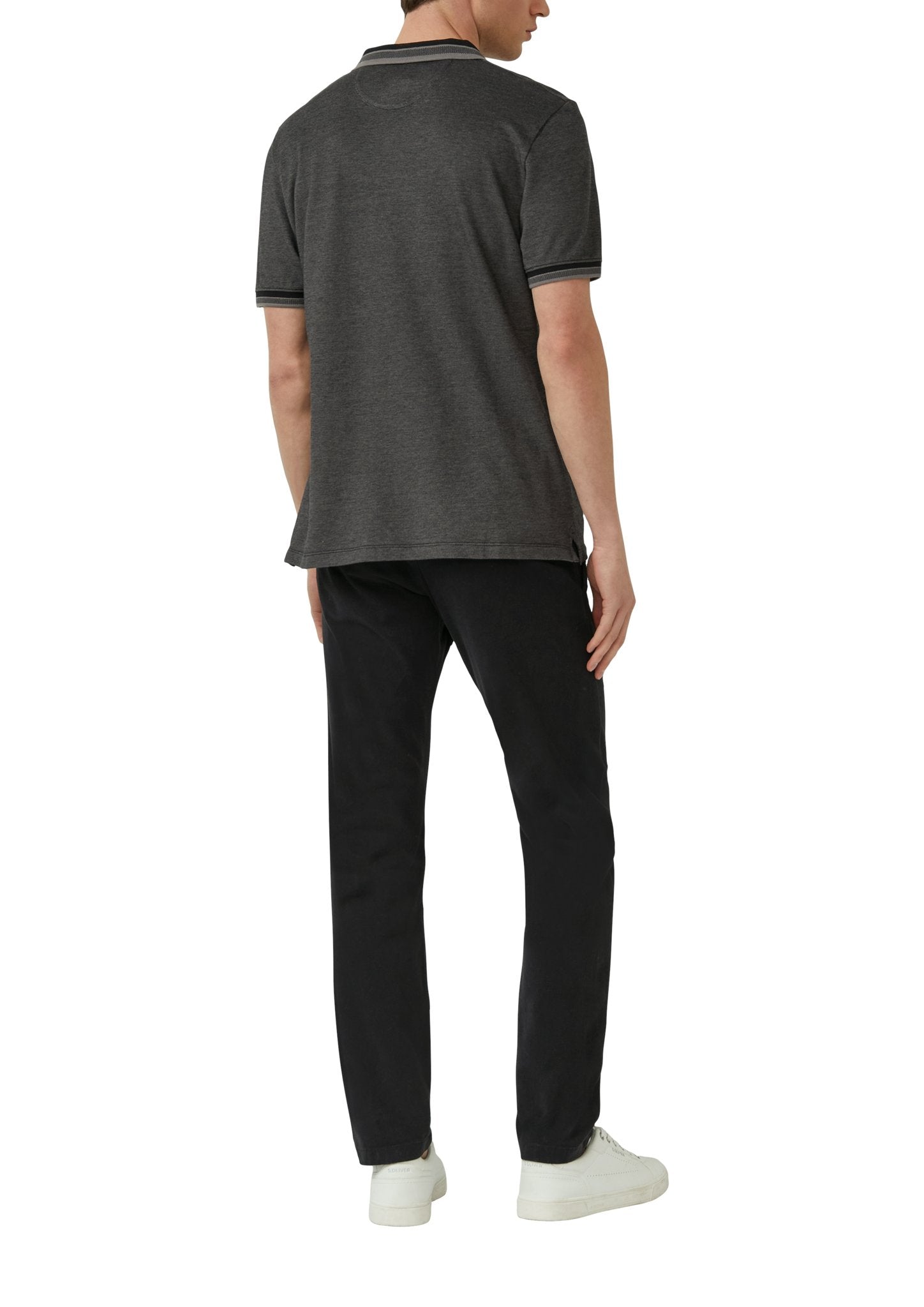 S. Oliver red Herren Polo-Shirts Grey/Black