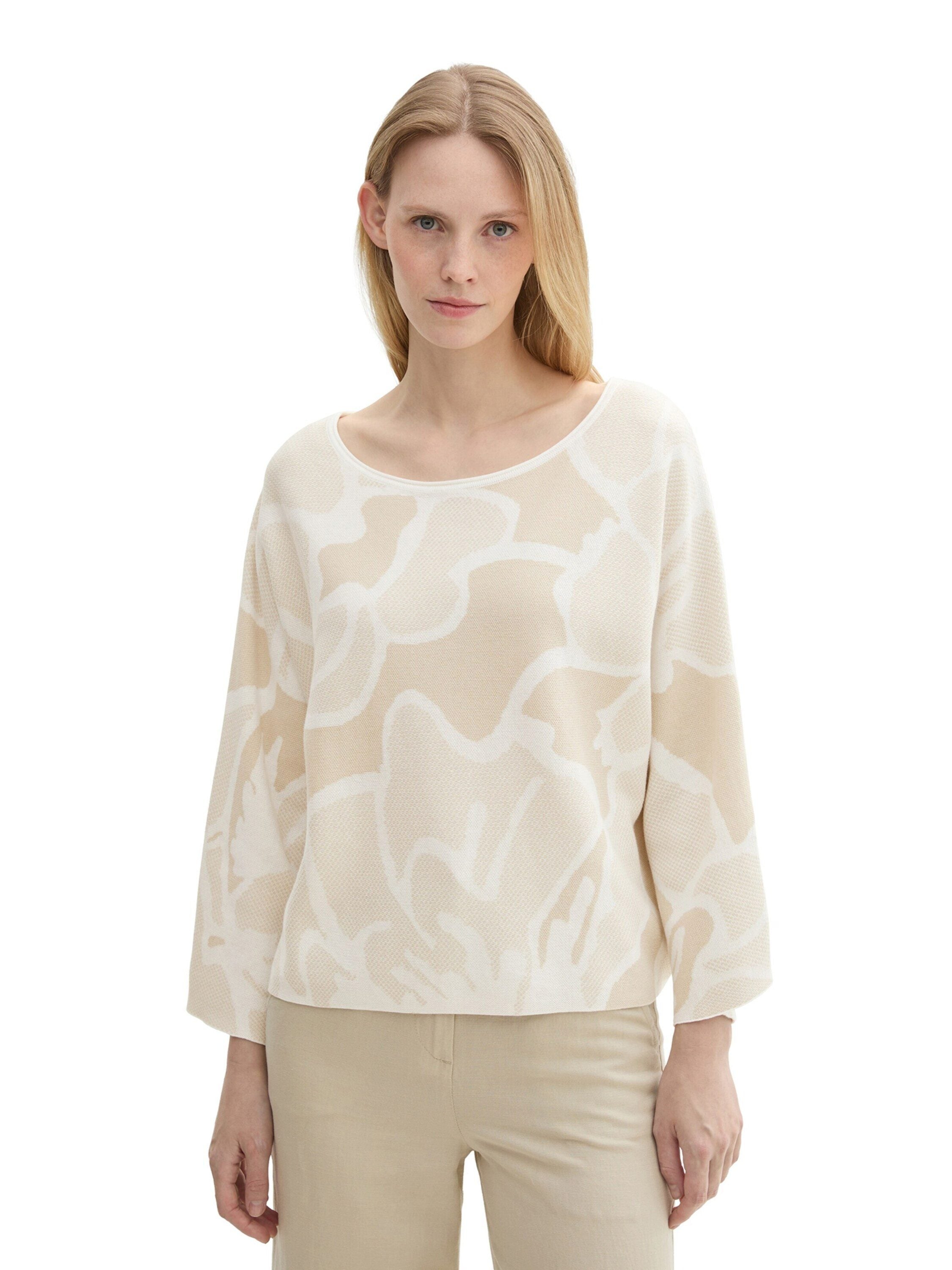 Tom Tailor Damen Sweatshirts Floral Beige Kn
