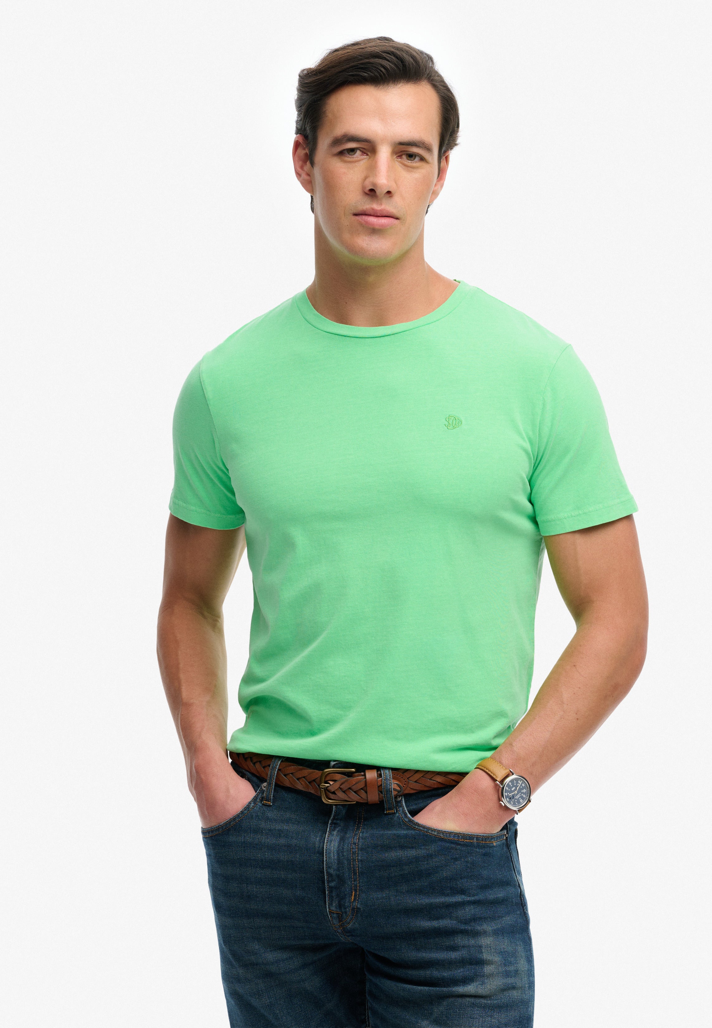 Superdry Men Herren T-Shirts kurz F Acid Green