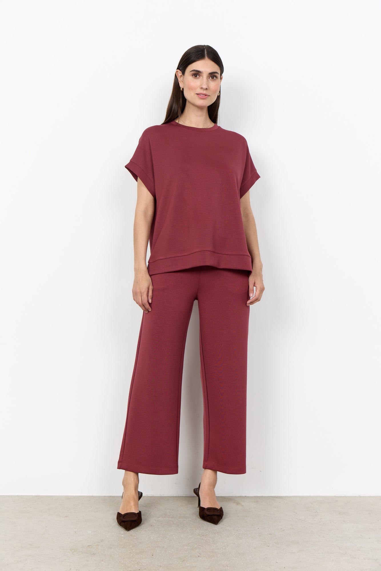 Soya Concept Damen Blusen kurz Oxblood Red