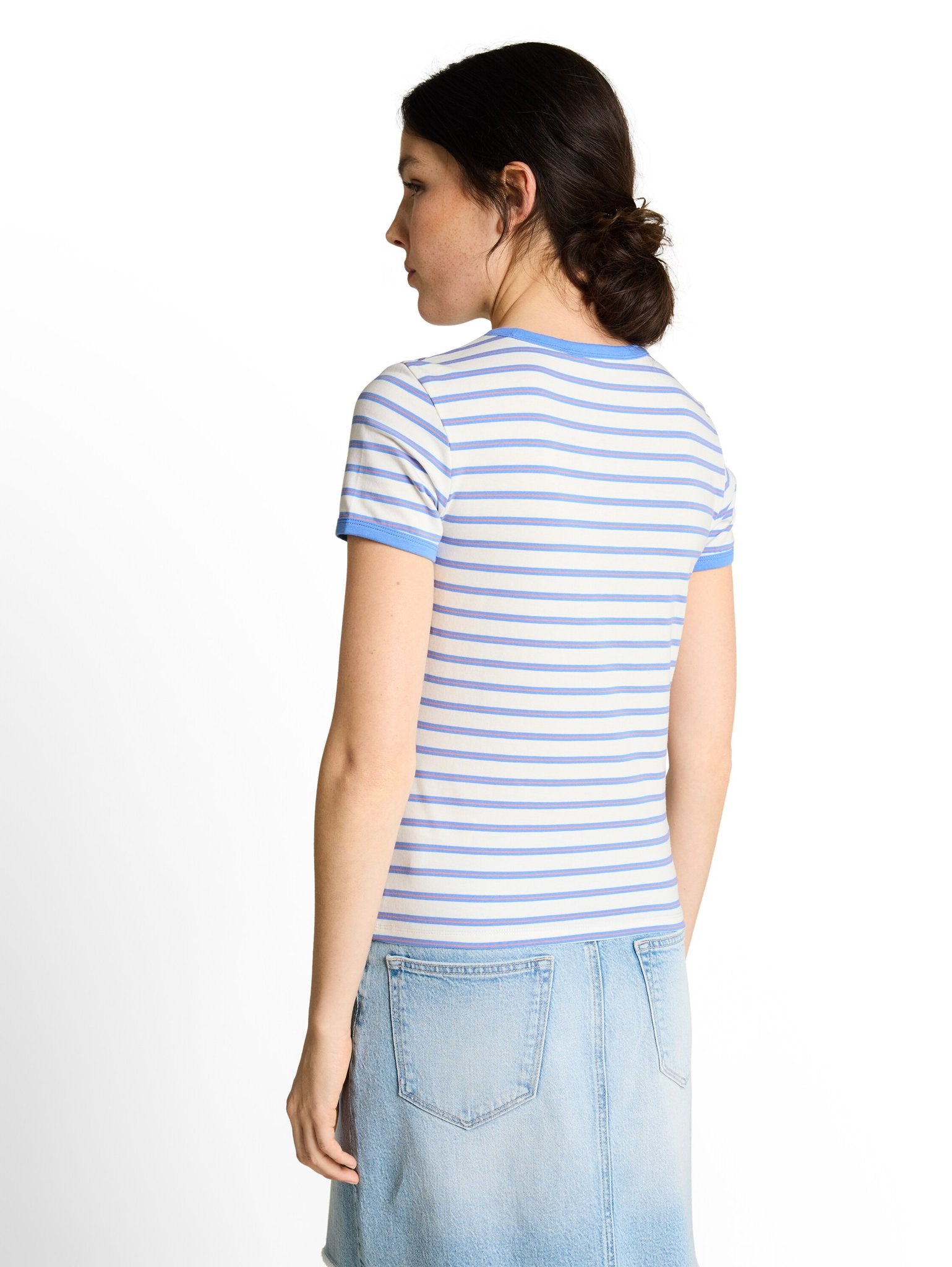 Tom Tailor denim Damen T-Shirts White Blue Cora