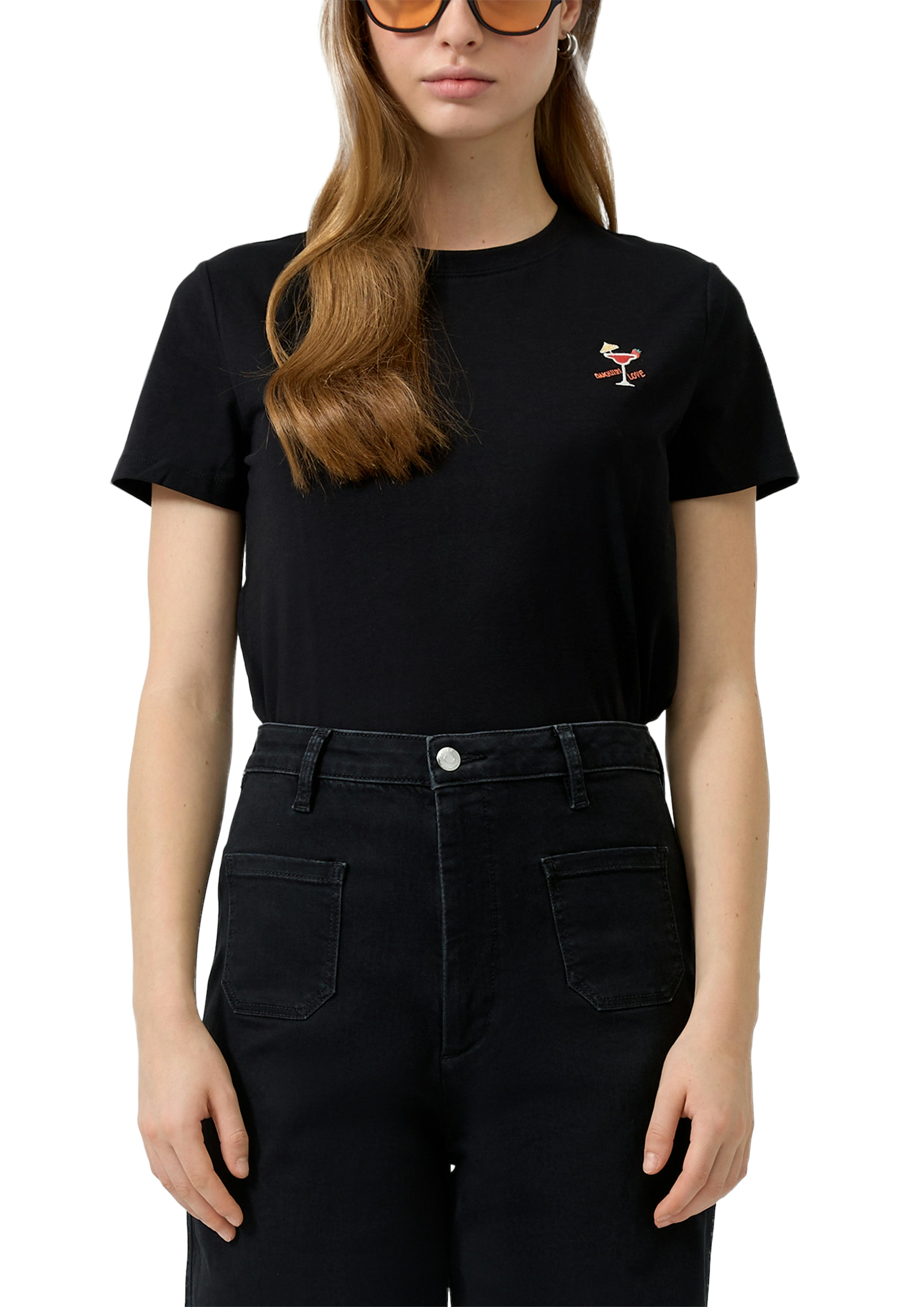 QS by S.Oliver Damen T-Shirts Grey/Black