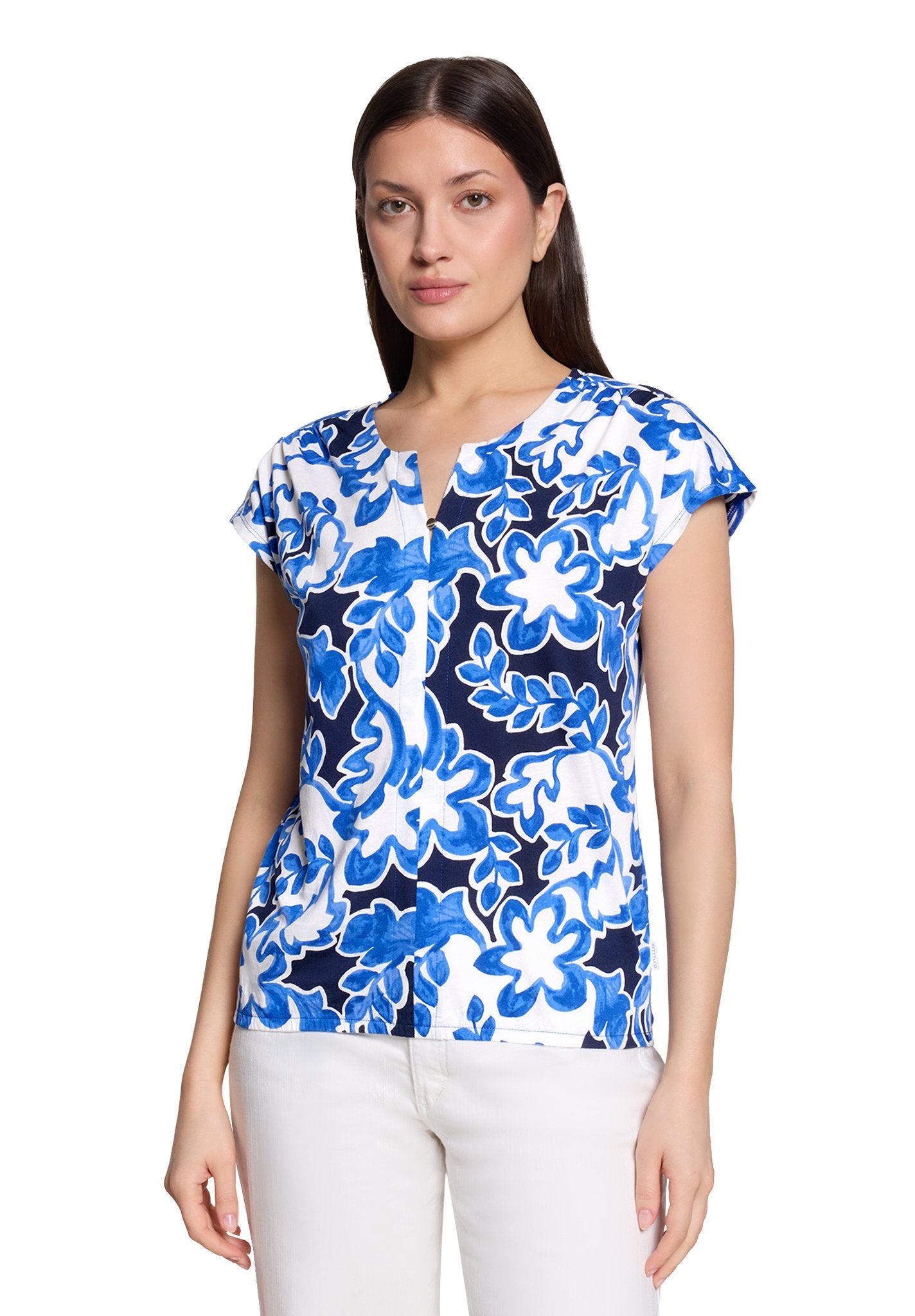 Betty & Co Damen T-Shirts Cream/Dark Blue