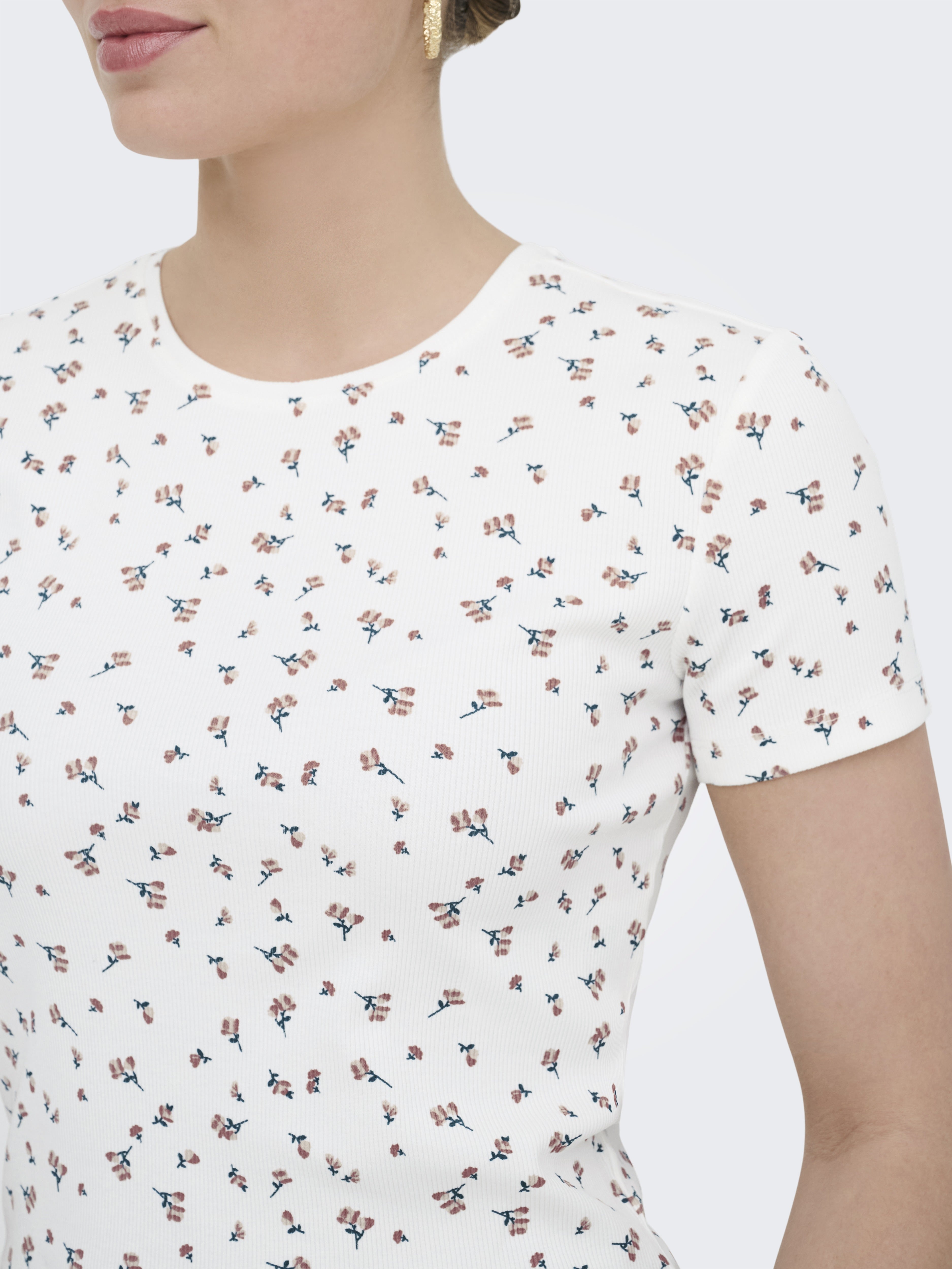 only Damen T-Shirts Cloud Dancer/Ro
