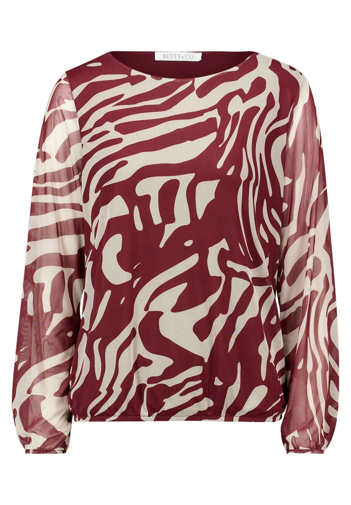 Betty & Co Damen T-Shirts Nature/Dark Red
