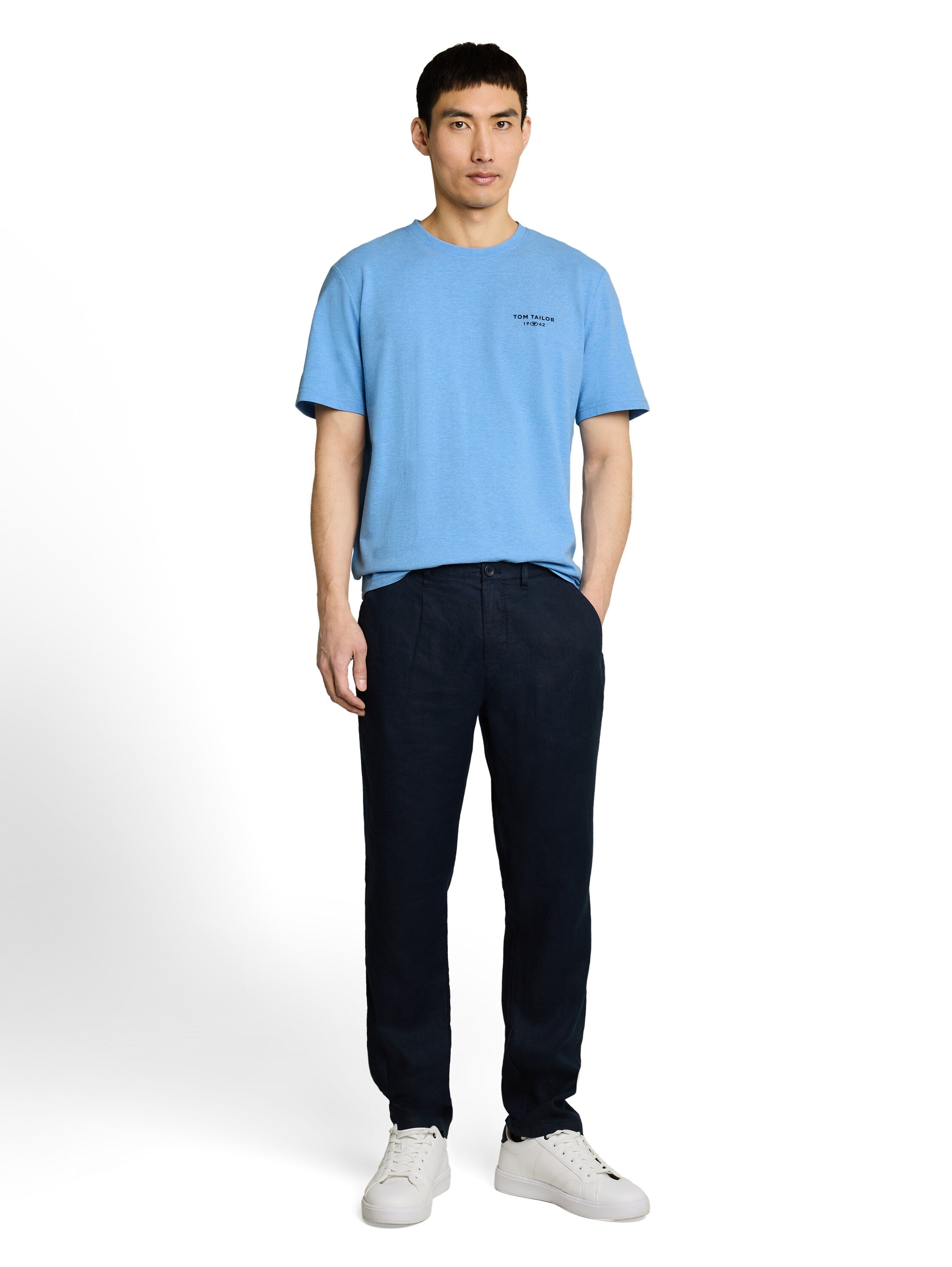 Tom Tailor Herren T-Shirts kurz Surf Blue