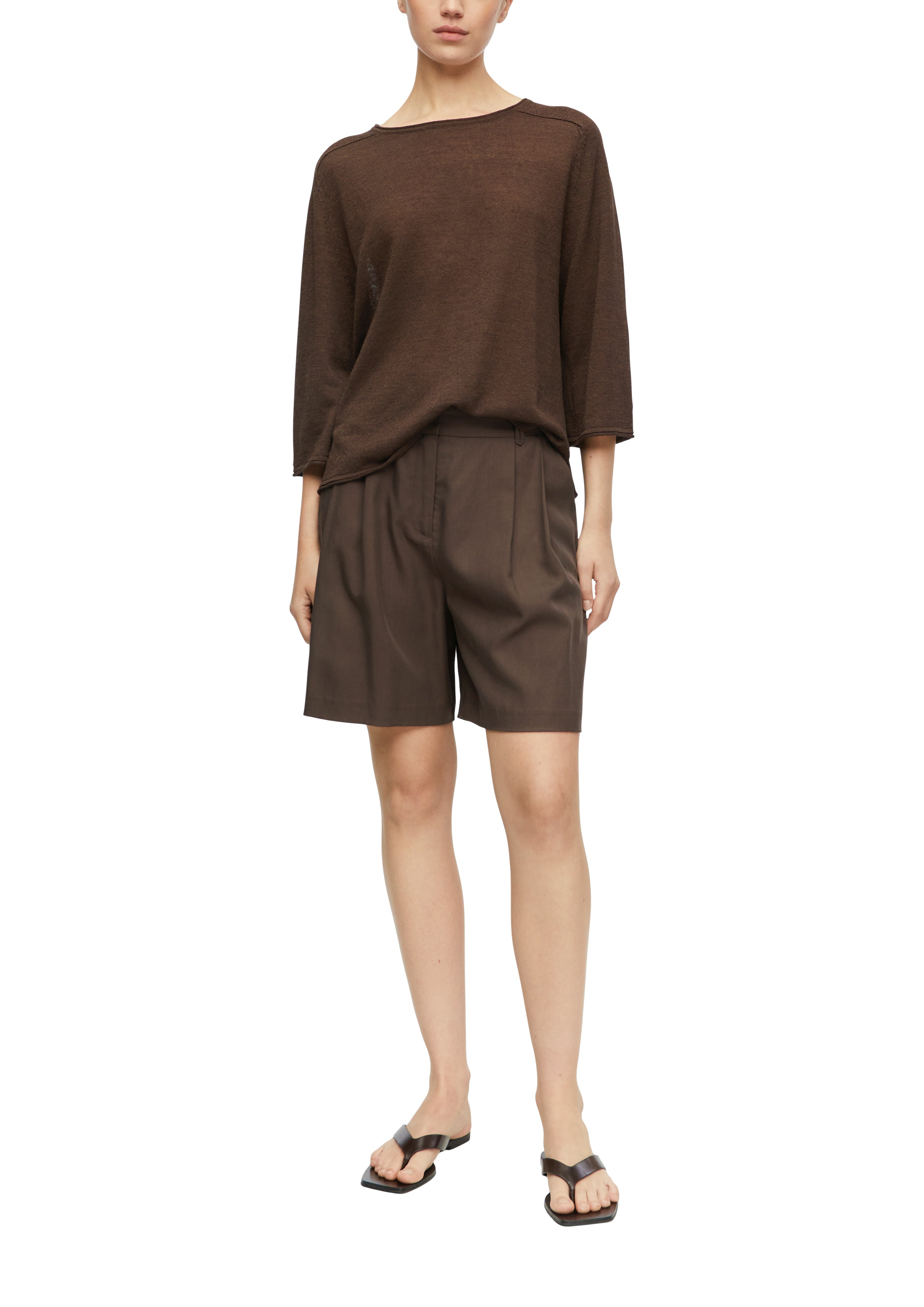 Comma Damen Pullover Brown