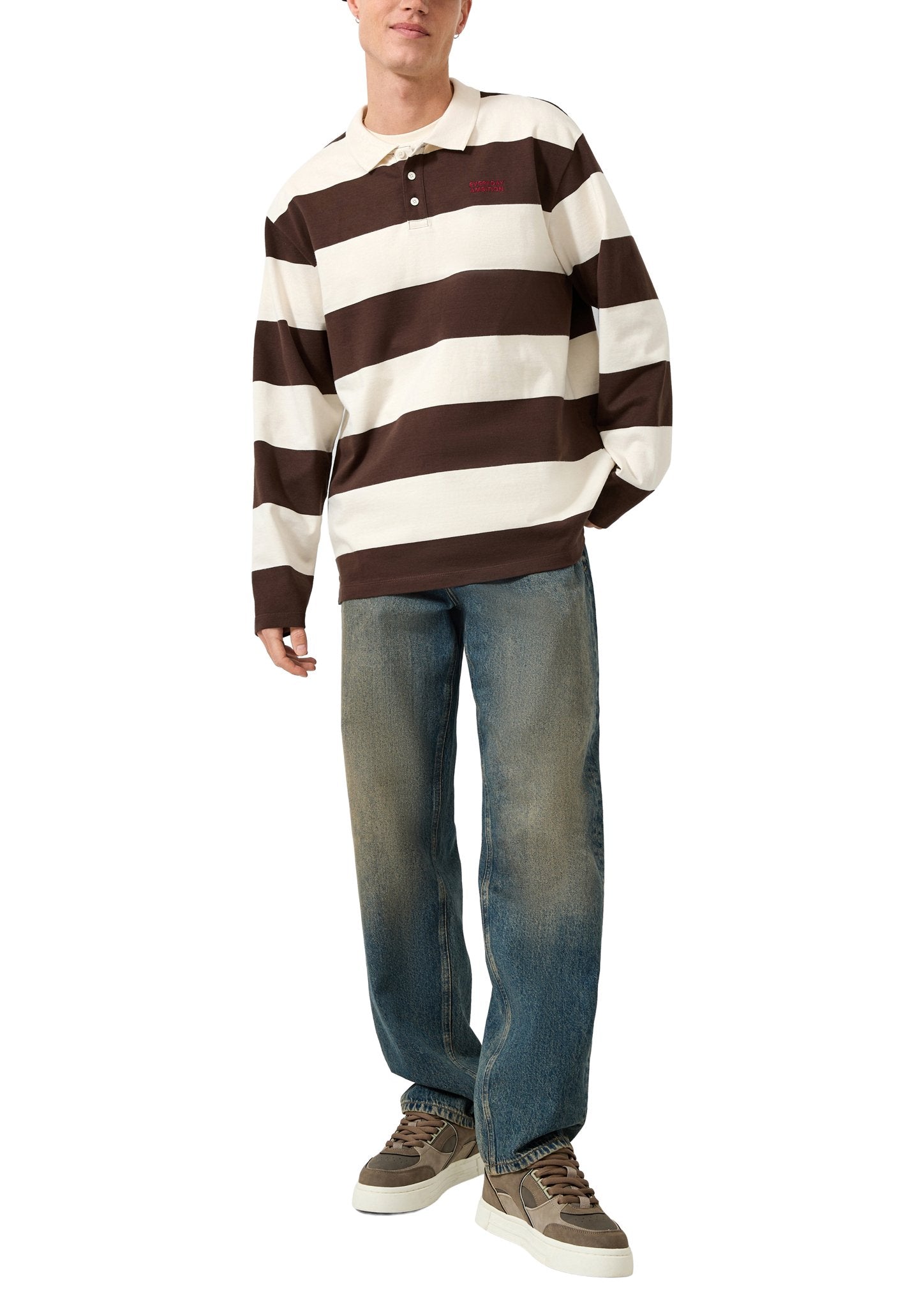 QS by S.Oliver Herren Polo-Shirts G Brown