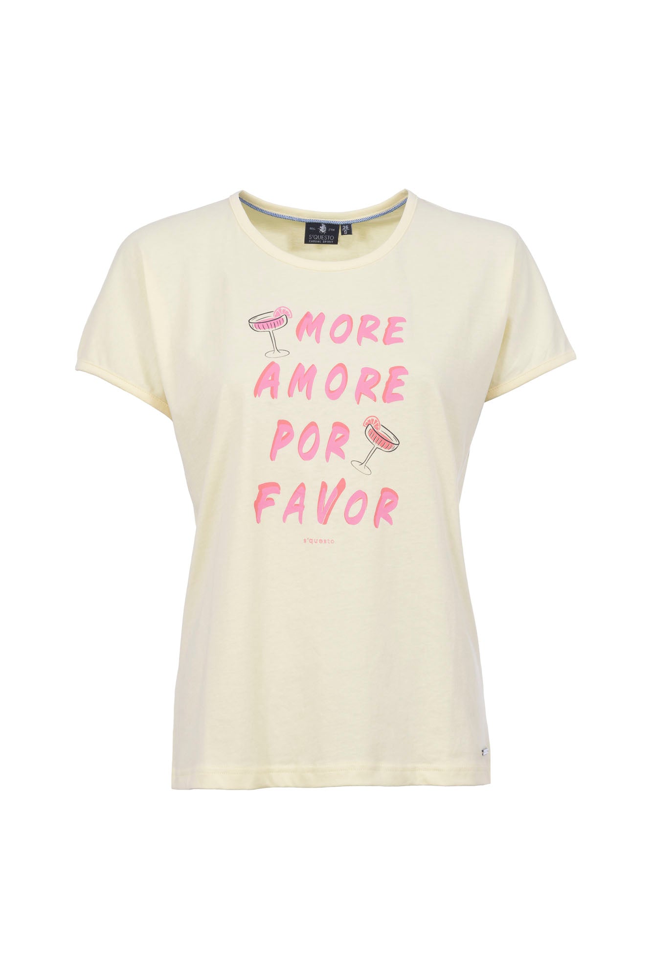 Soquesto Damen T-Shirts Gelb Hell