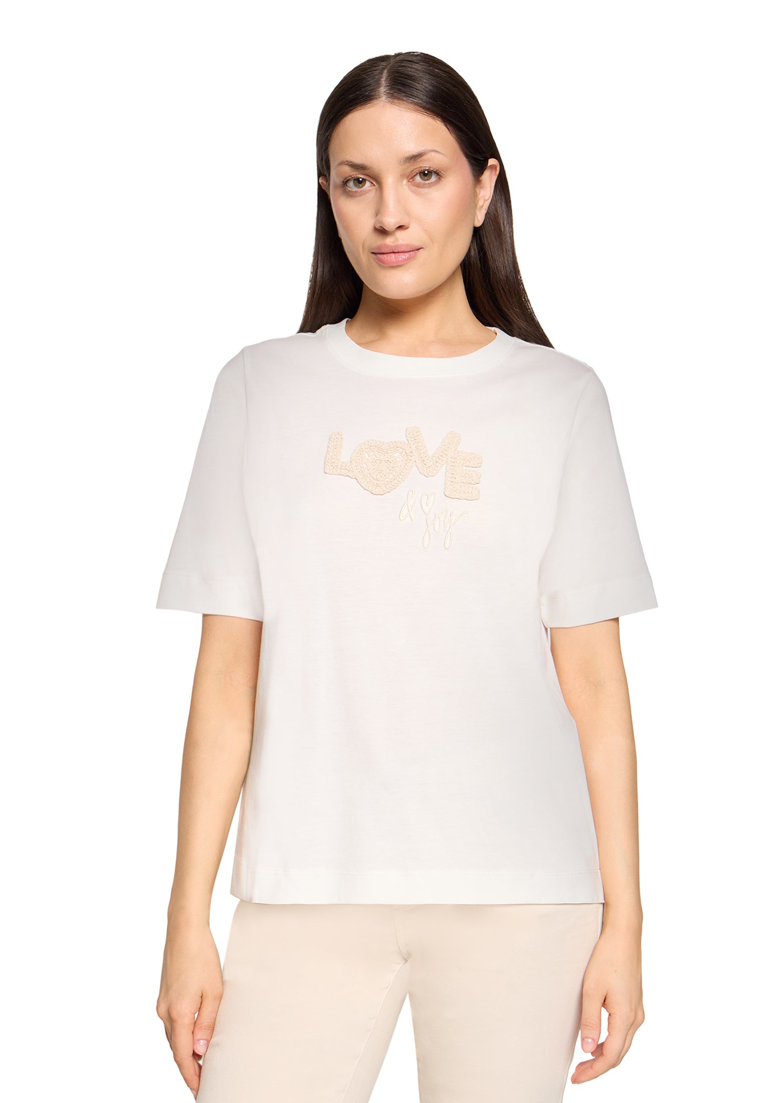 Cartoon Damen T-Shirts Patch Cream/Nat