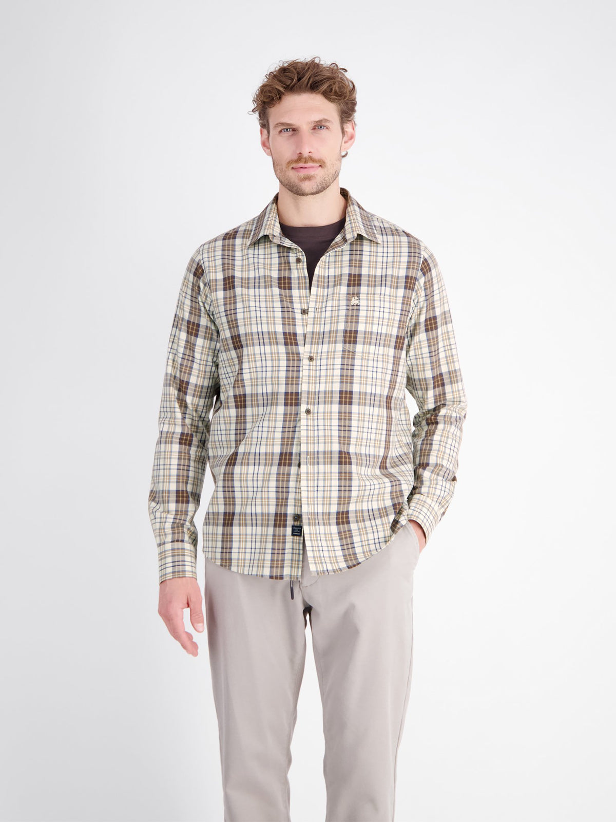 Lerros Herren Hemden Foam White