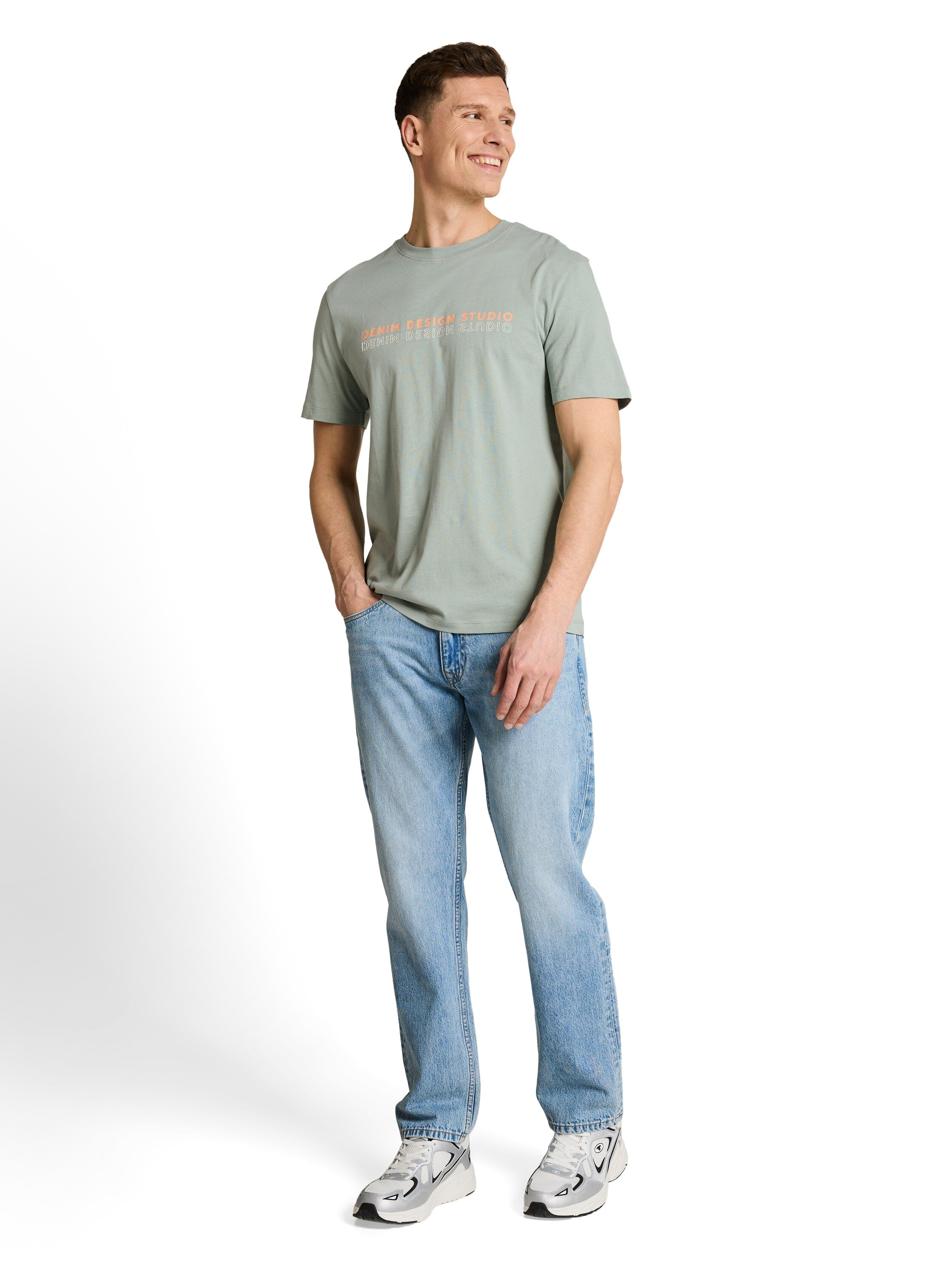 Tom Tailor denim Herren T-Shirts kurz Green Mist