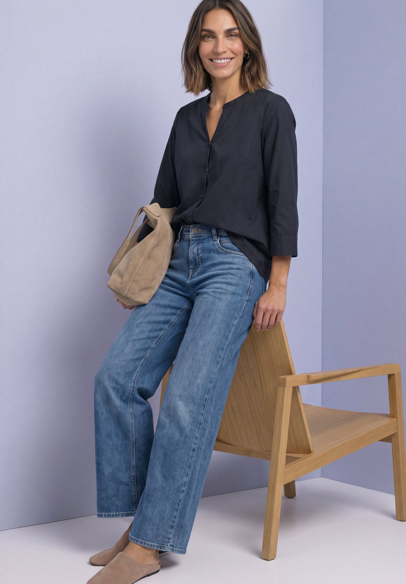 Street One Damen Blusen  Indigo Ni
