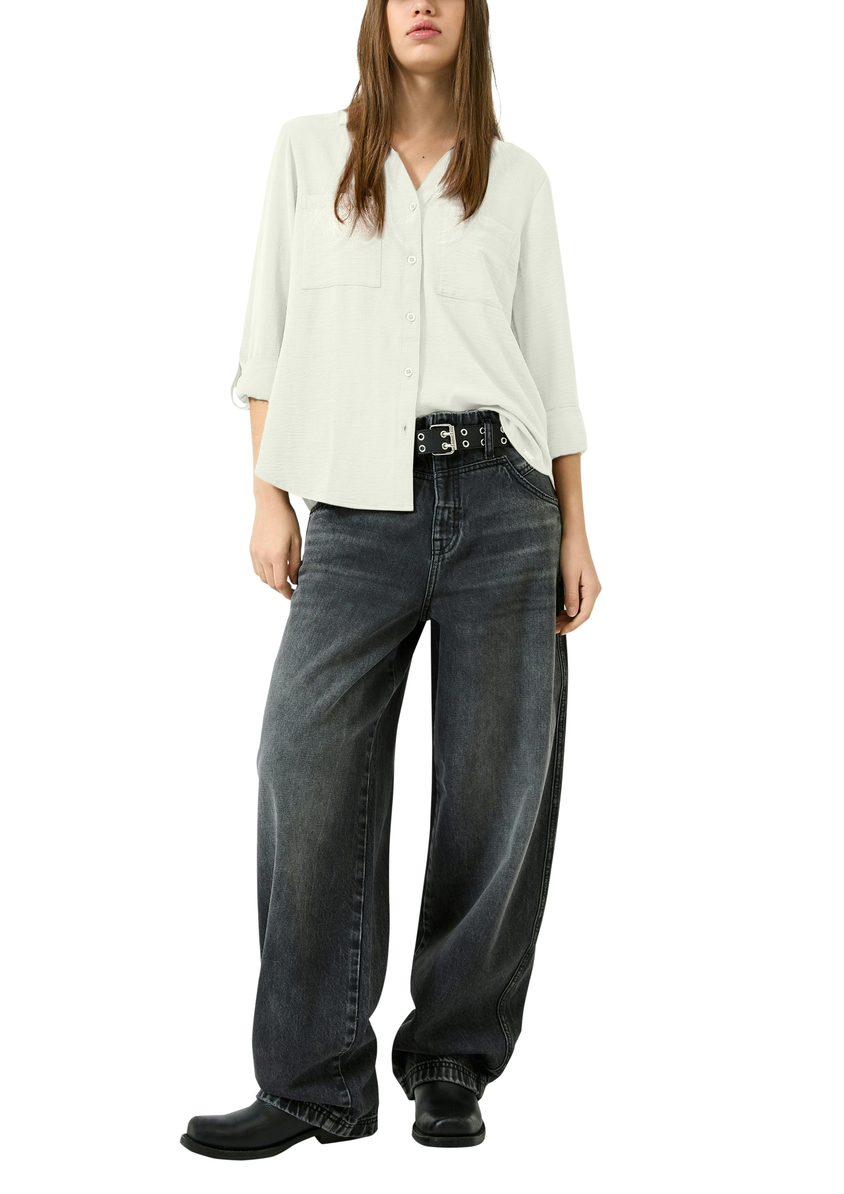 QS by S.Oliver Damen Blusen  White