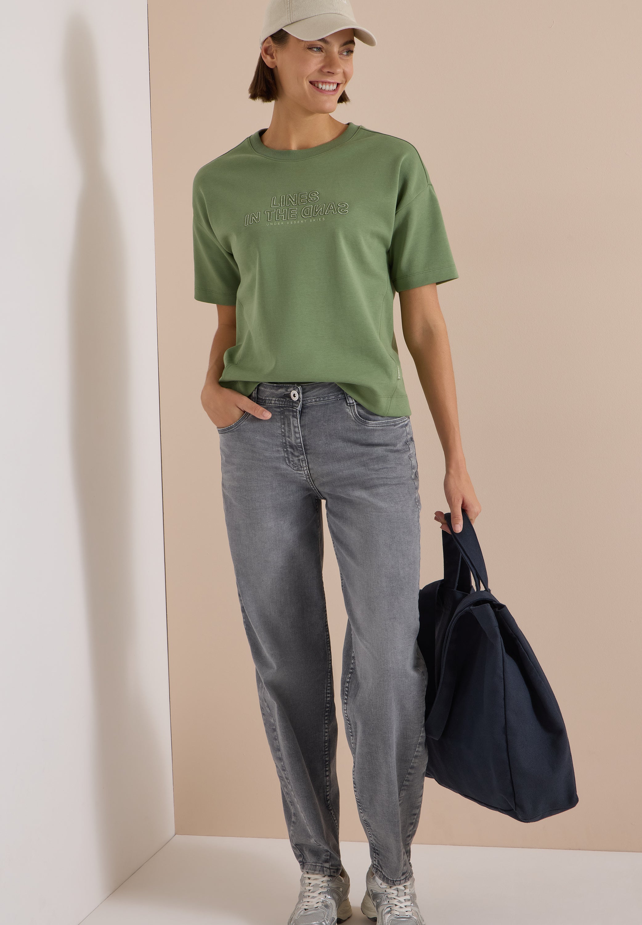 Cecil Damen Hosen  Light Gre