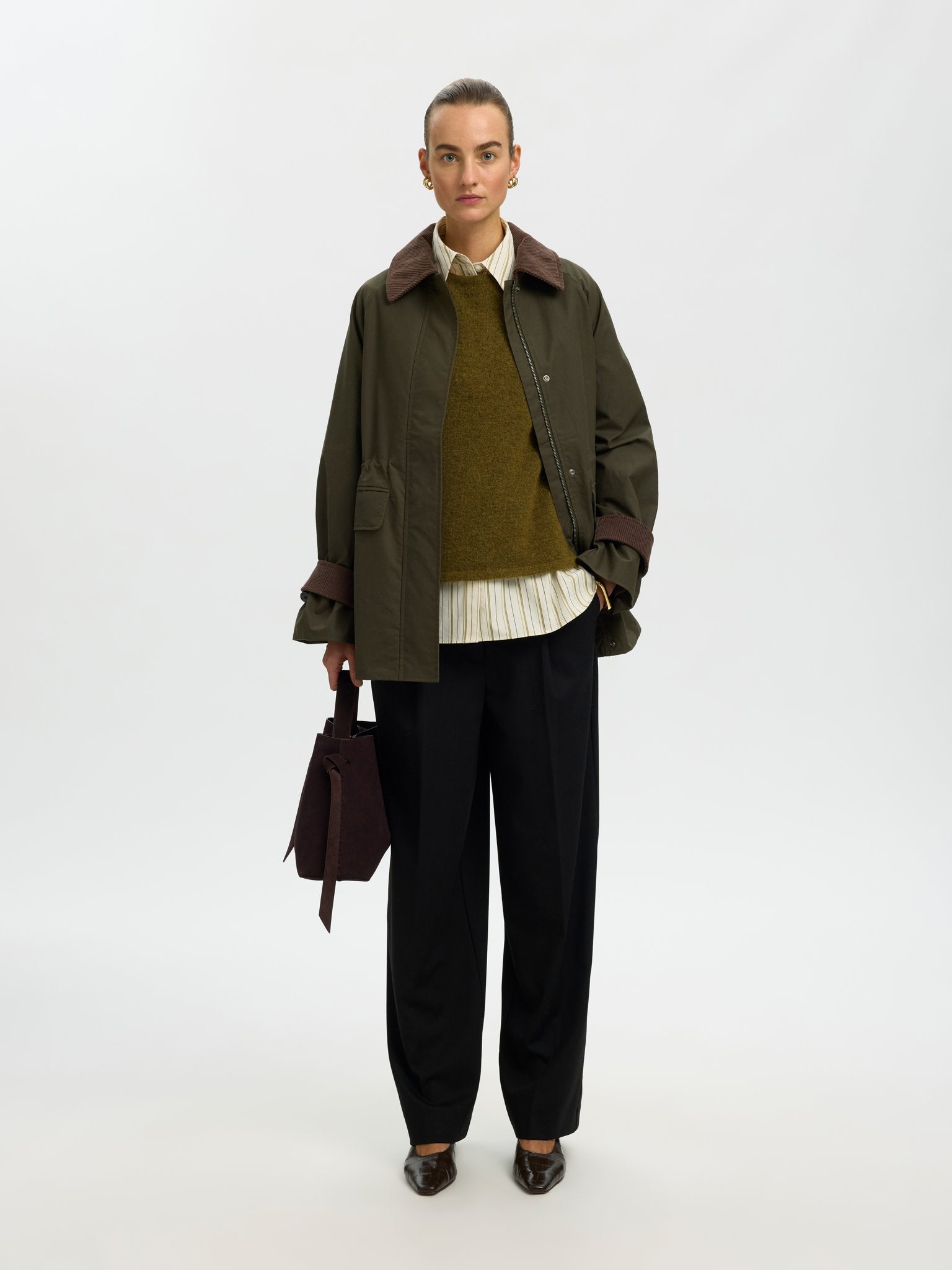 Selected Femme Damen Pullover Fir Green/Melan