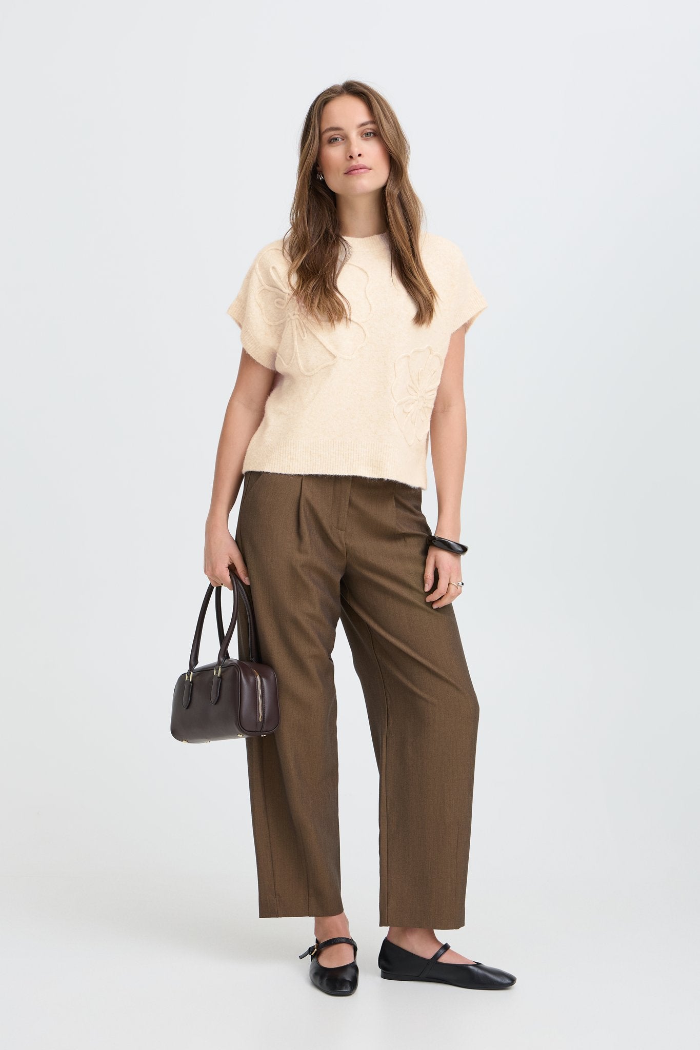 b.young Damen T-Shirts Birch Melange