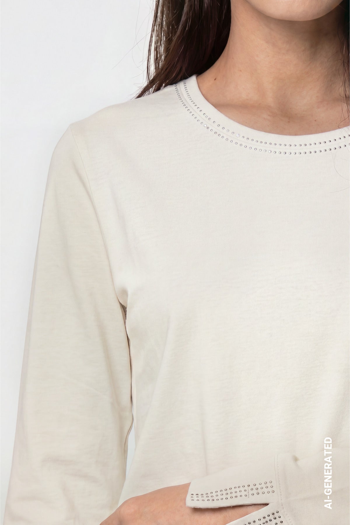 Monari Damen T-Shirts  Antique Whi