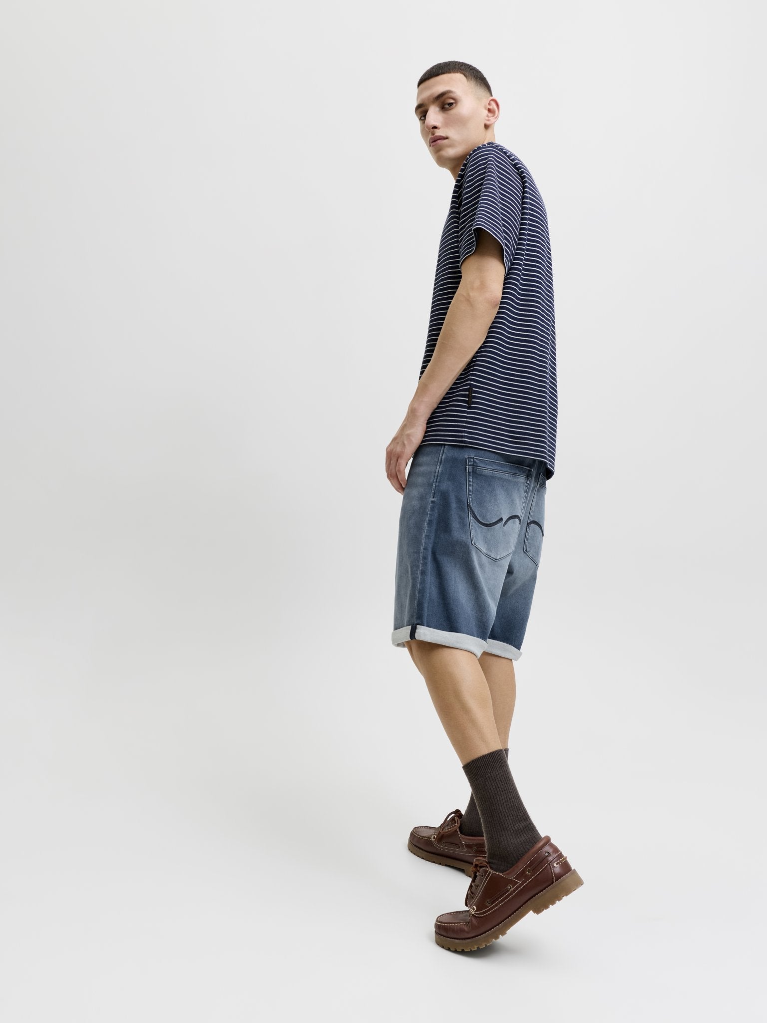 Jack & Jones Herren Shorts Blue Denim/Ligh