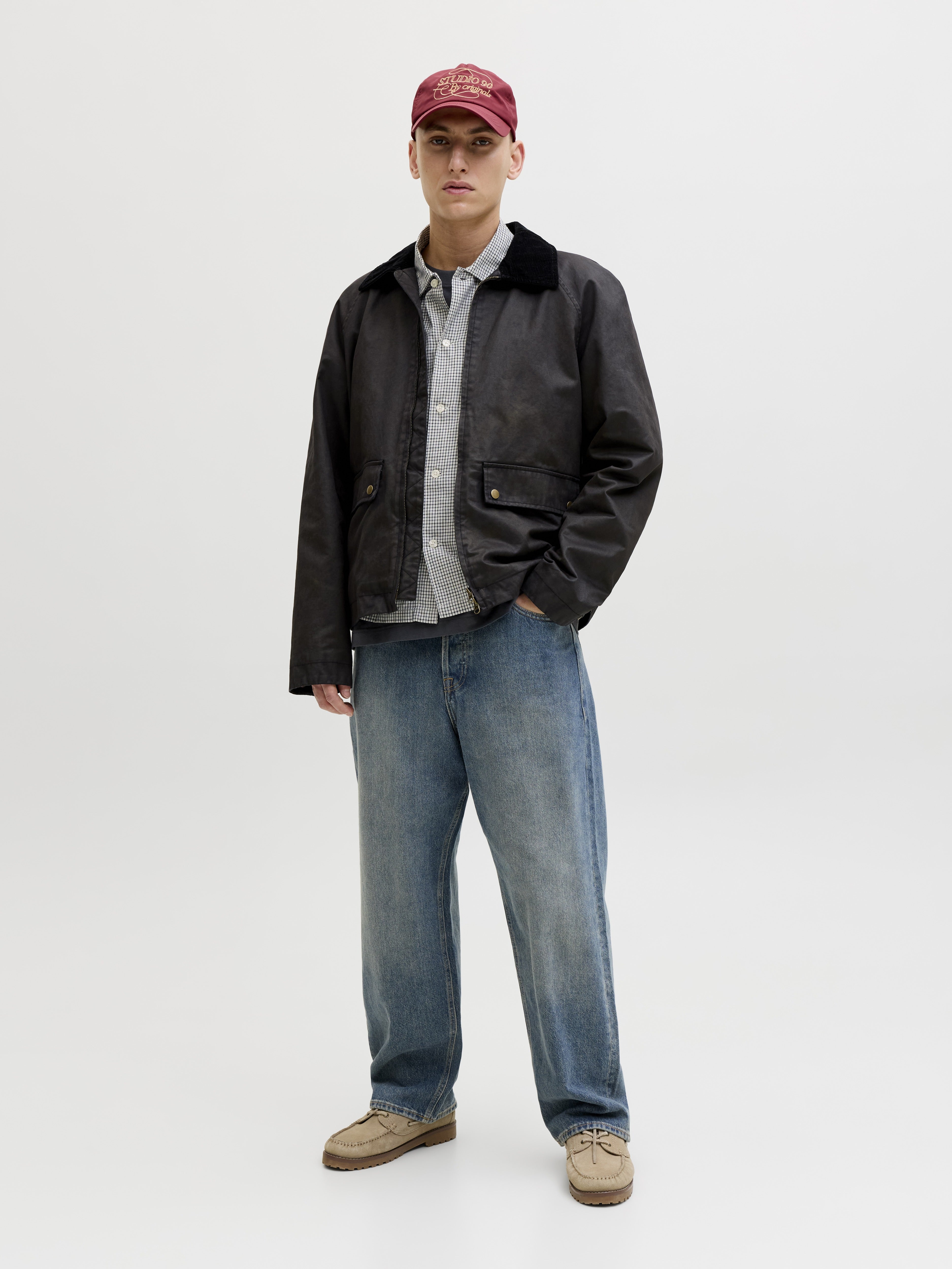 Jack & Jones Herren Hemden lang Odyssey Gray/Ch