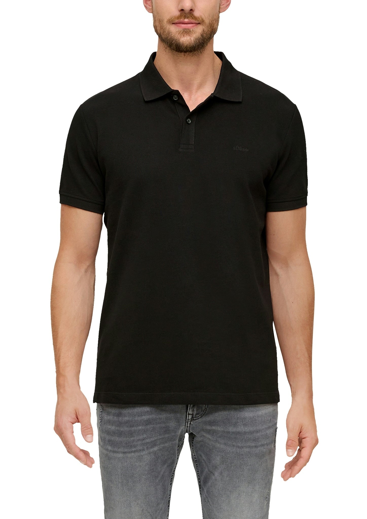 S. Oliver red Herren Polo-Shirts  Grey/Black