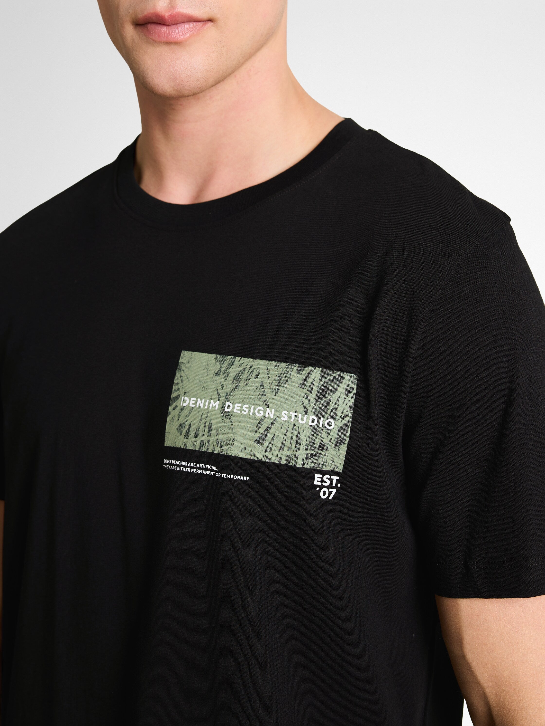 Tom Tailor denim Herren T-Shirts kurz Black