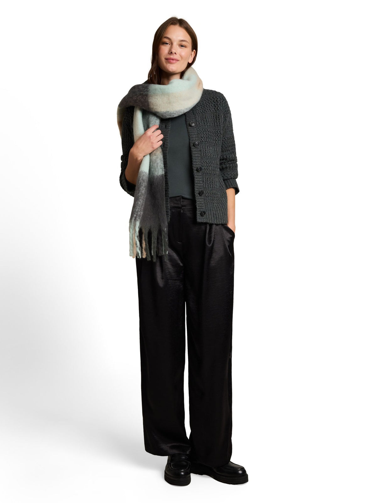 Tom Tailor Damen Strickjacken Dark Olive Mela