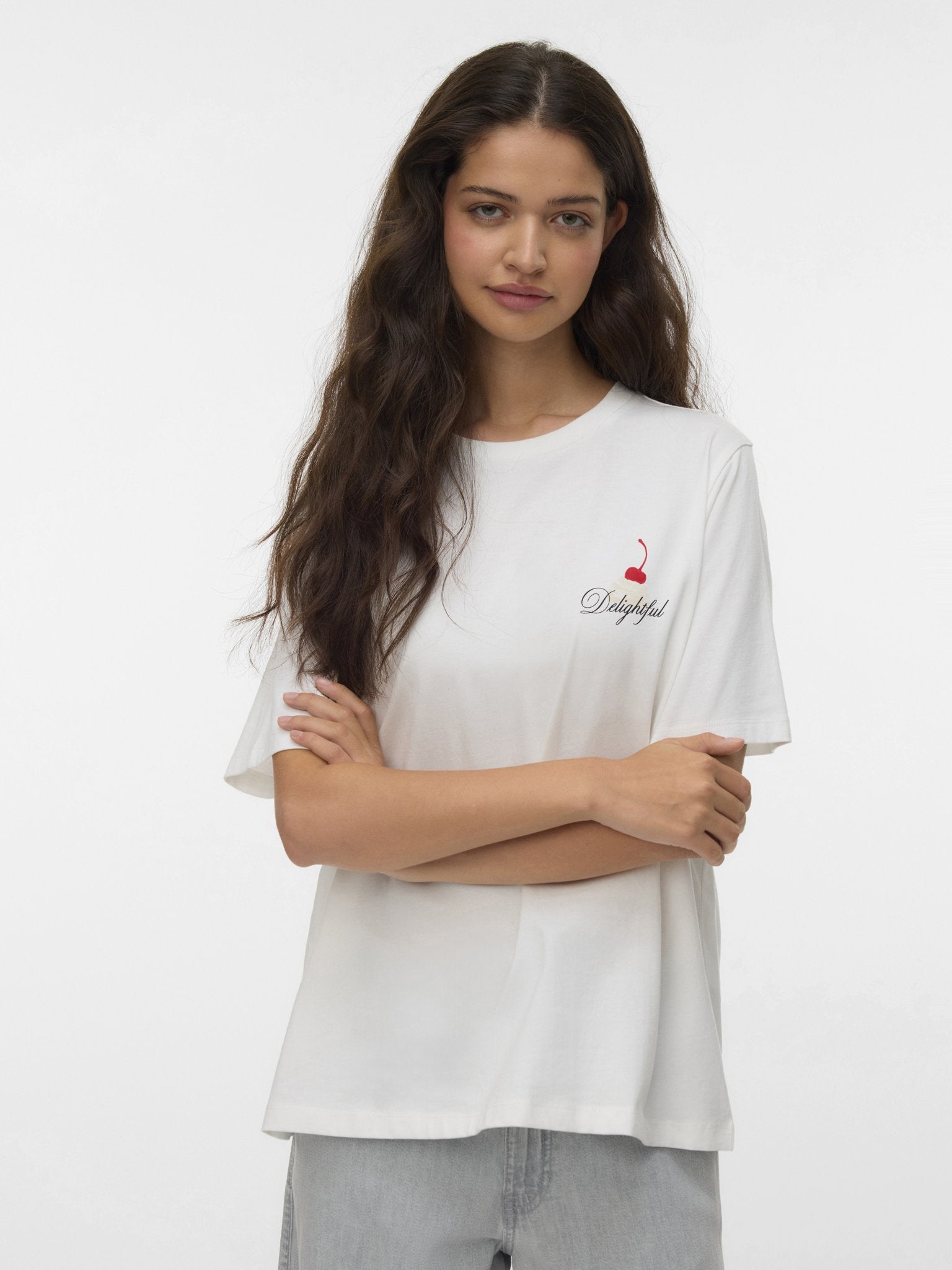 Vero Moda Damen T-Shirts Snow White/Culi