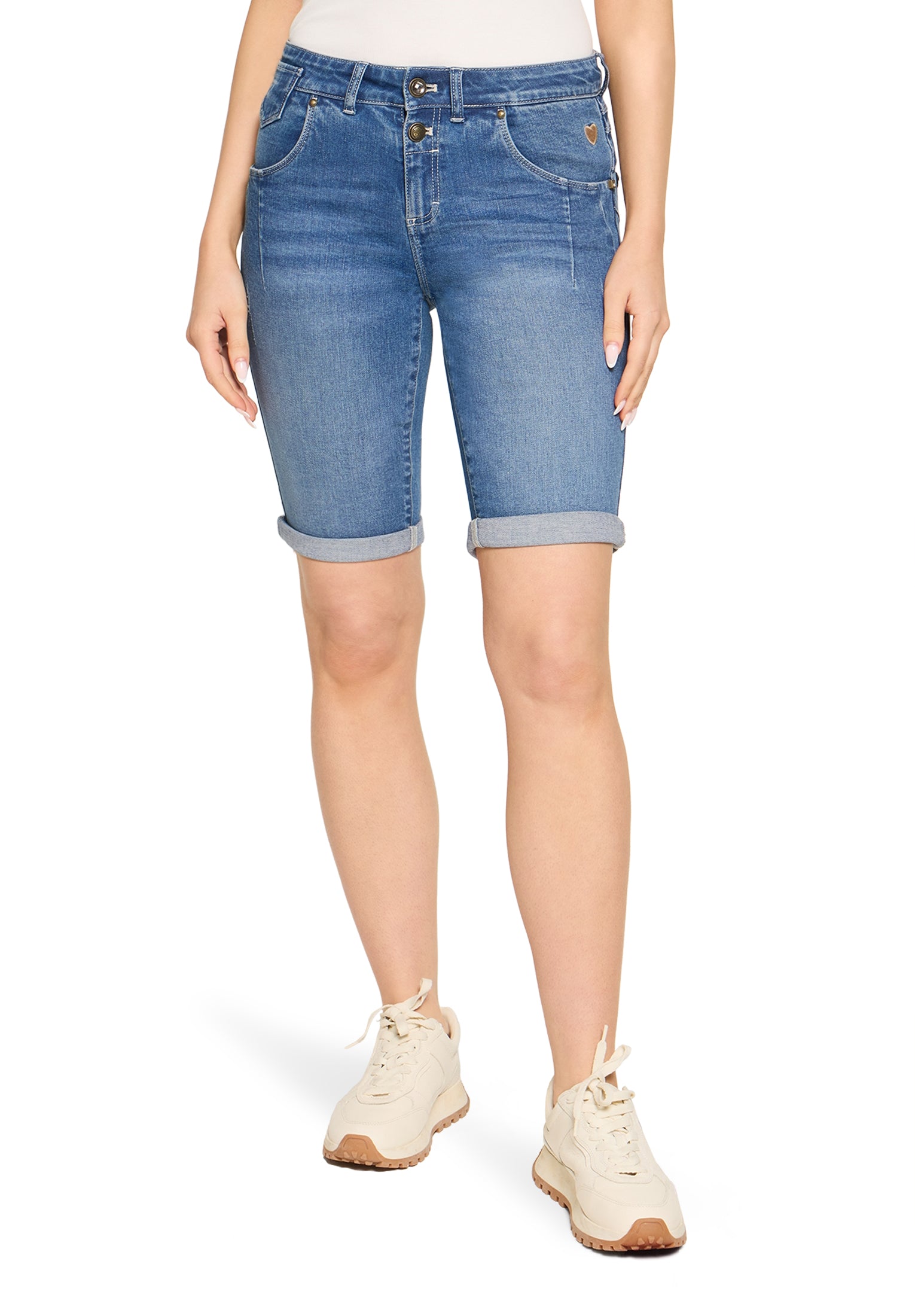 Cartoon Damen Shorts Middle Blue Den