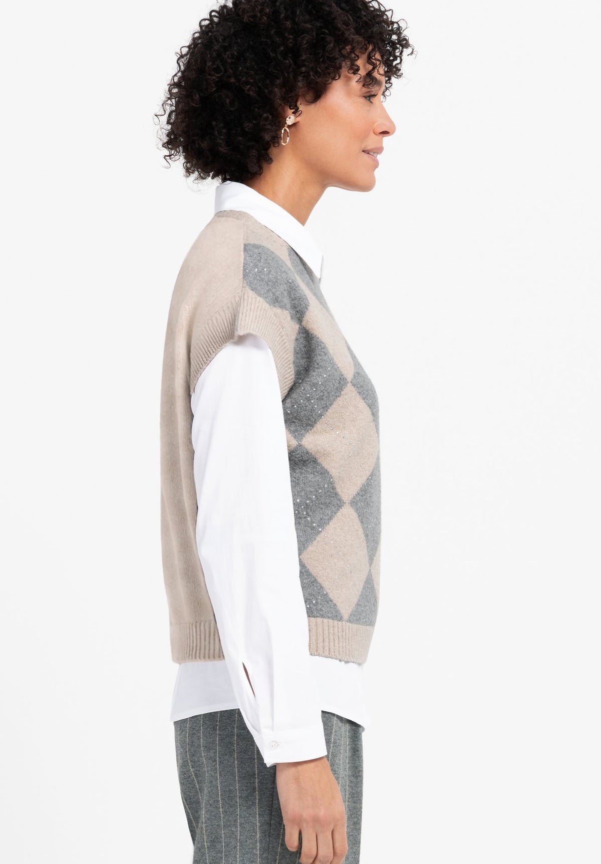 Bianca Damen Pullover Beige Mix