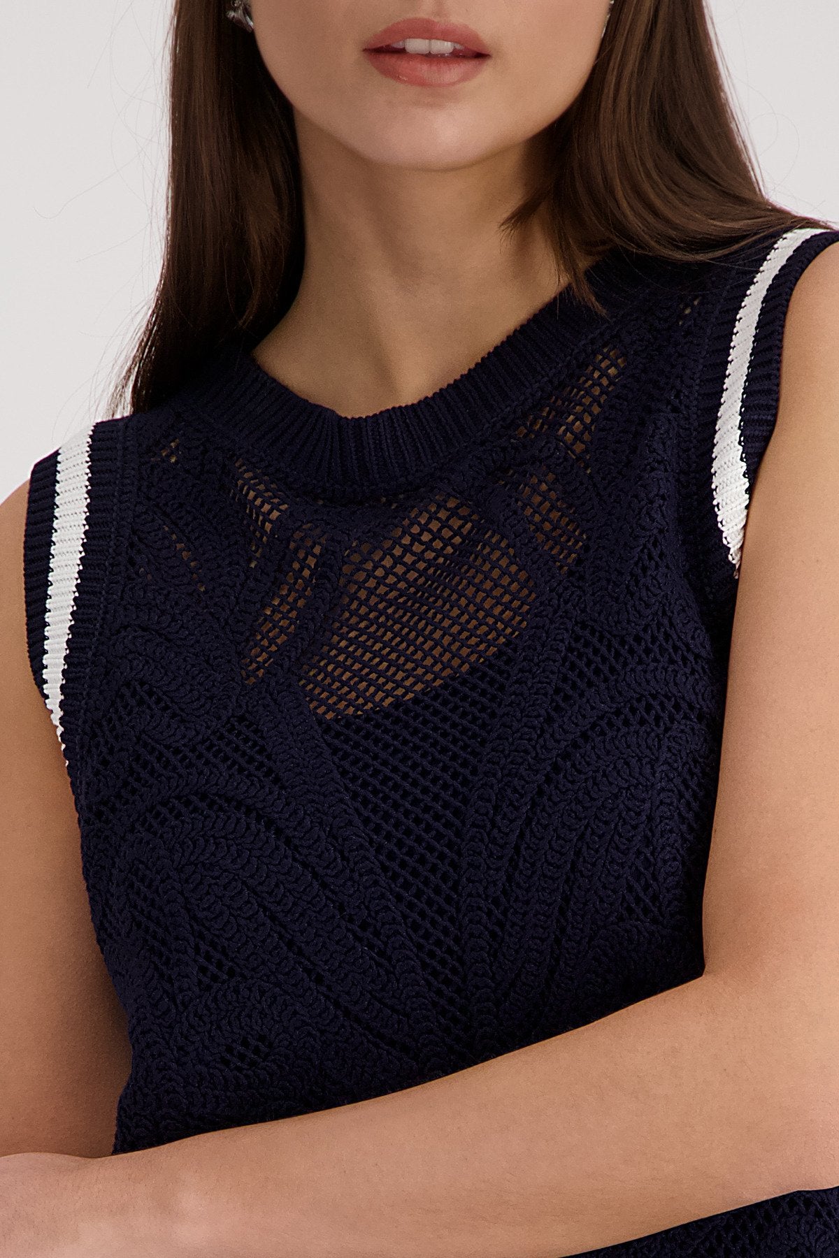 Monari Damen Pullover  Marine