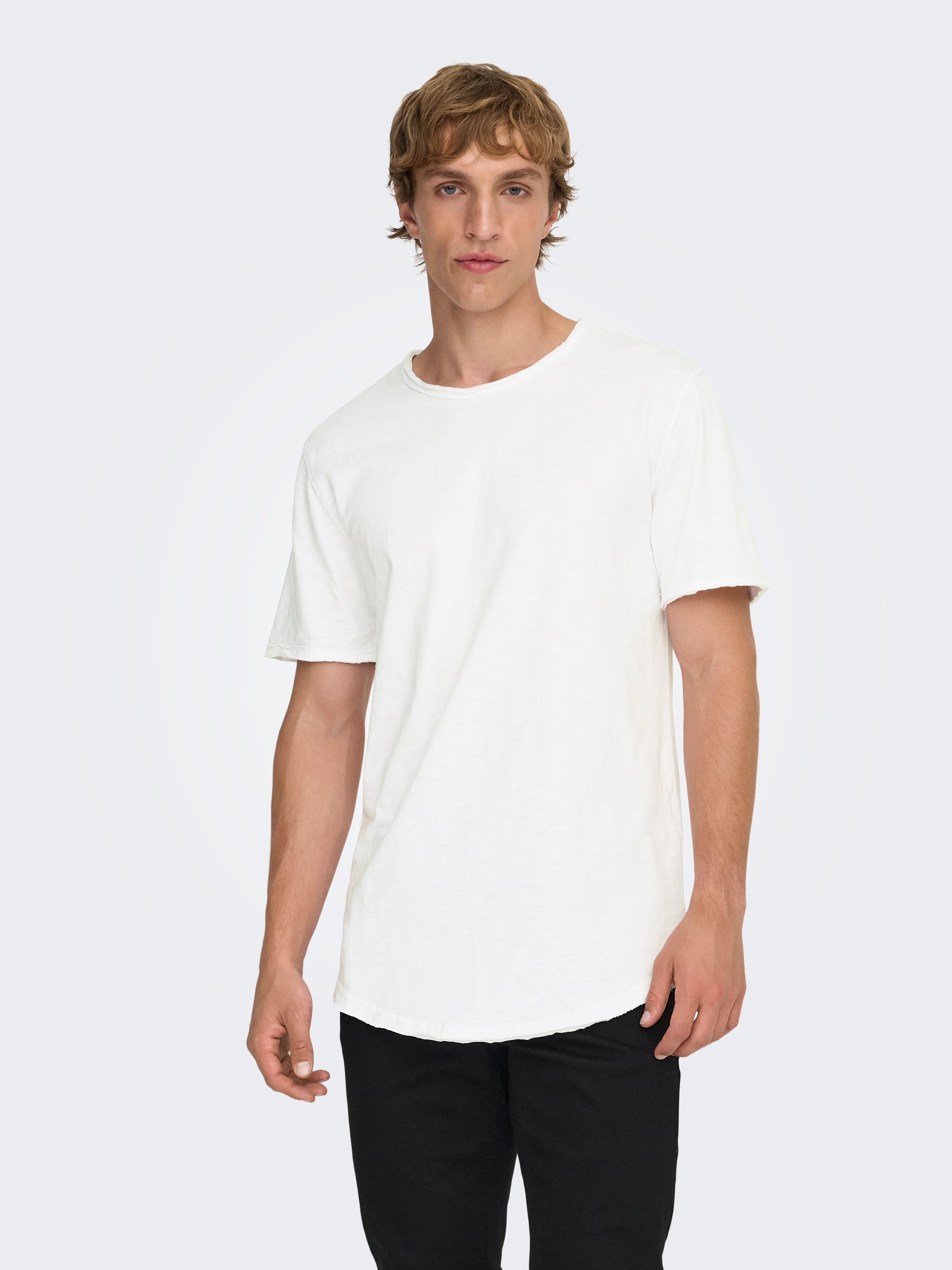Only & Sons Herren T-Shirts kurz Bright White