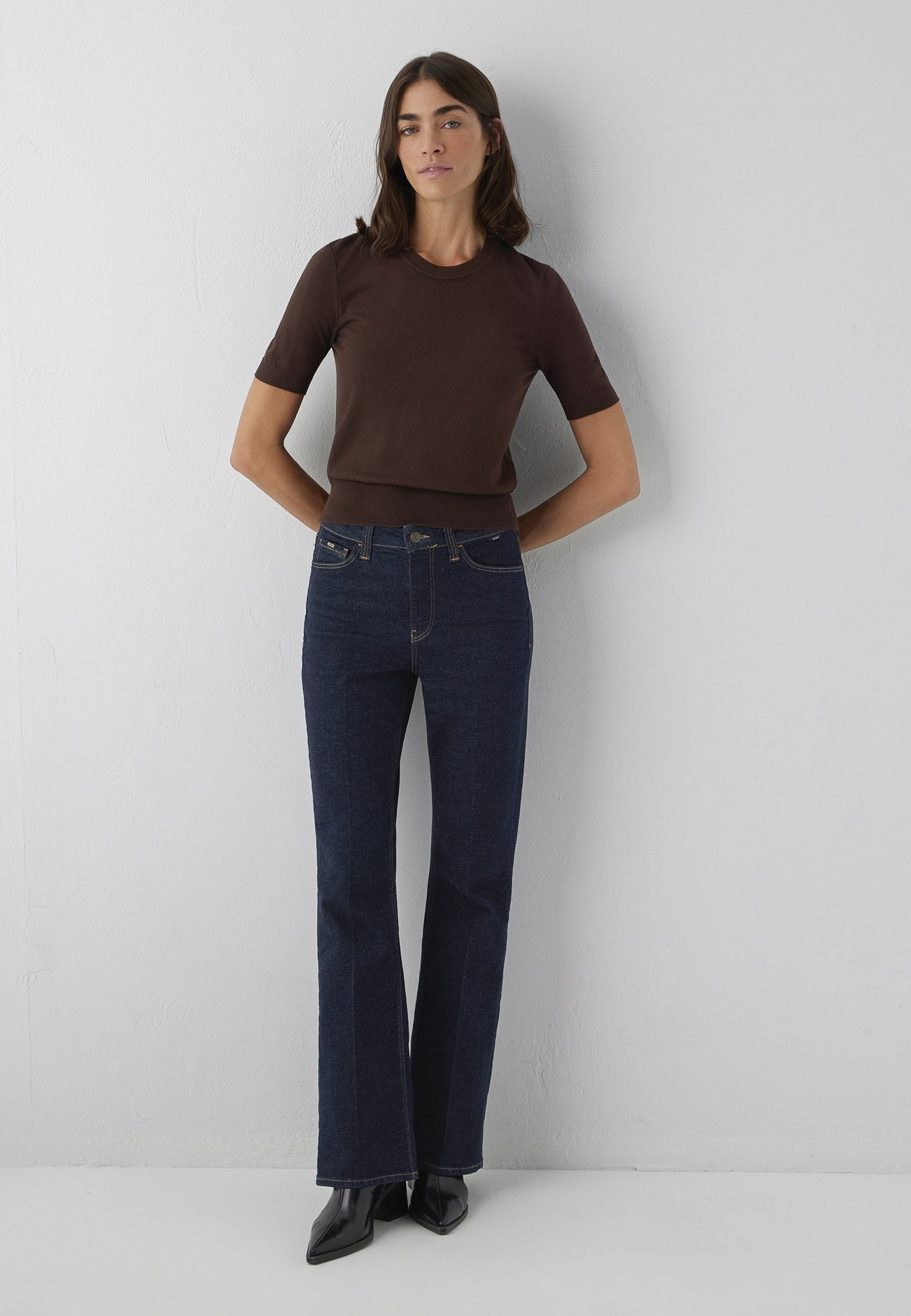 Mavi Damen Pullover Coffee Bean