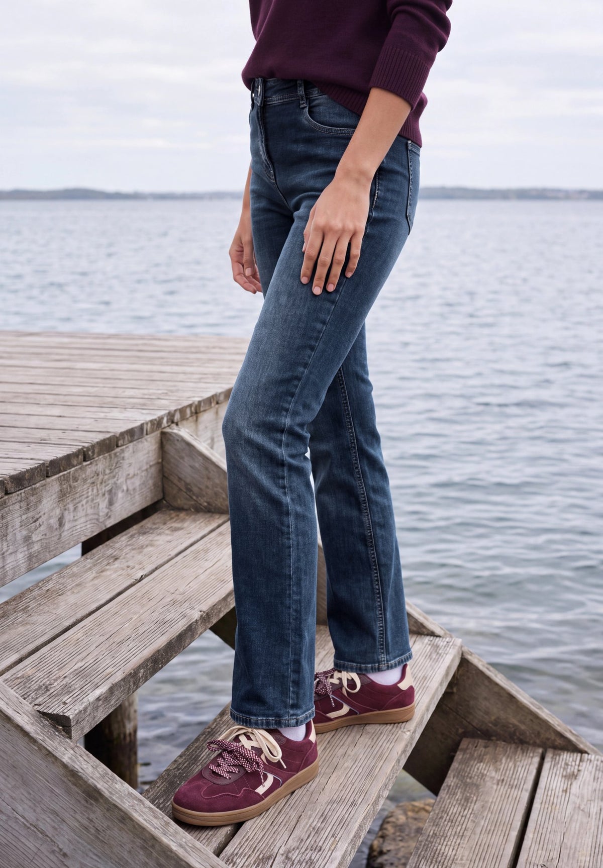 Cecil Damen Hosen  Mid Blue