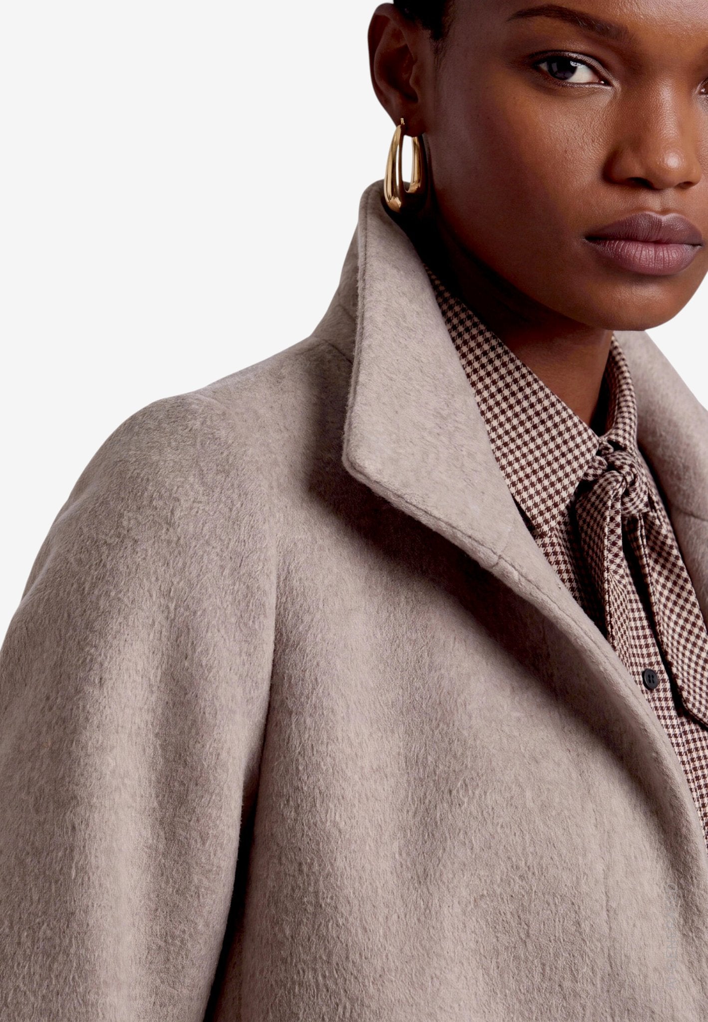 Zero Damen Mantel Taupe Melange