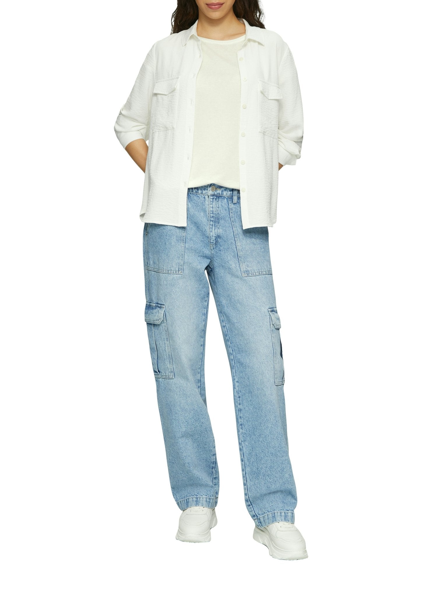 QS by S.Oliver Damen T-Shirts  White