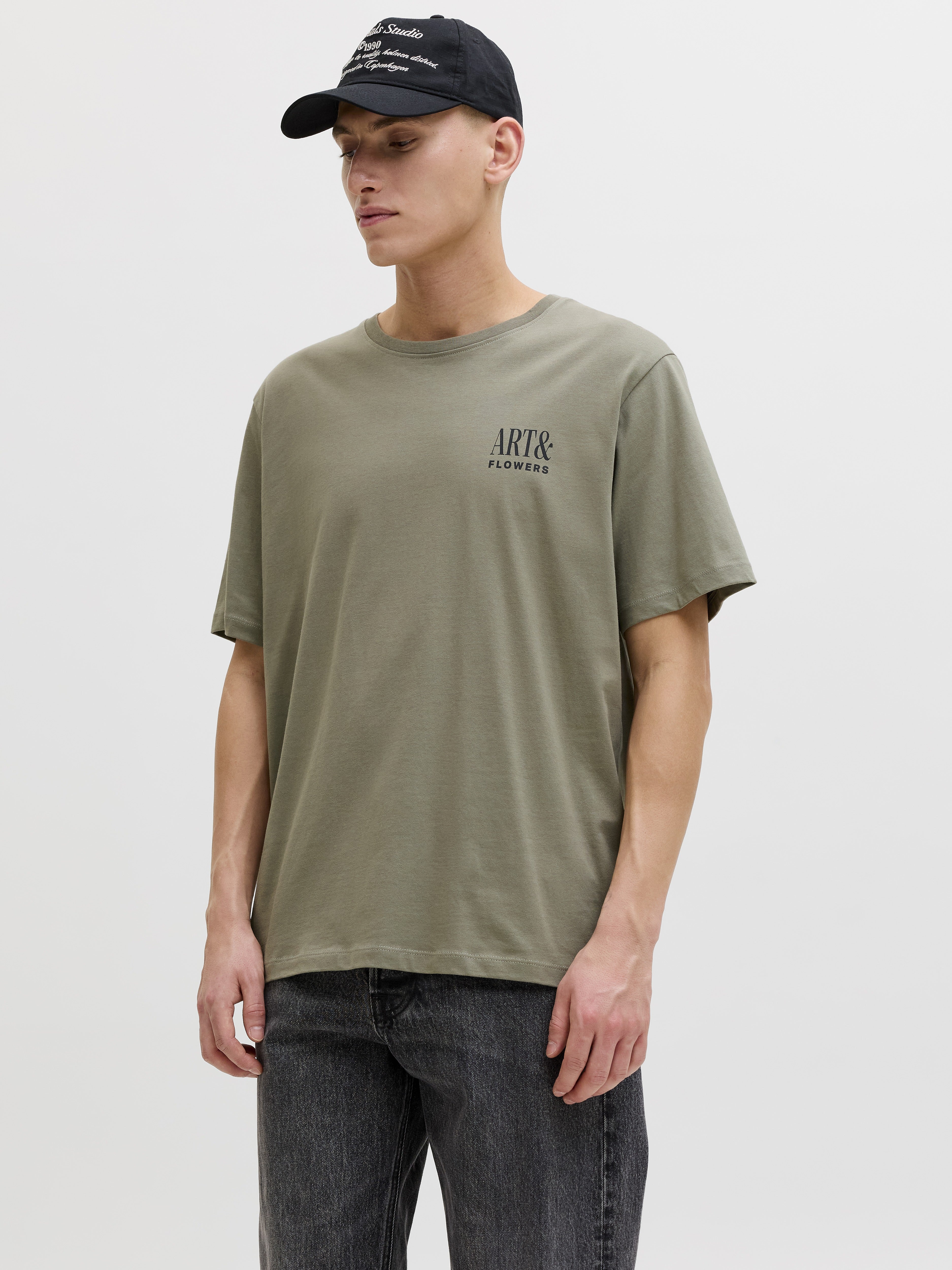 Jack & Jones Herren T-Shirts kurz Vetiver