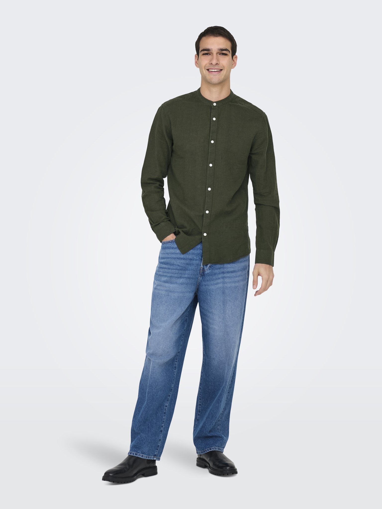 Only & Sons Herren Hemden lang Kambaba