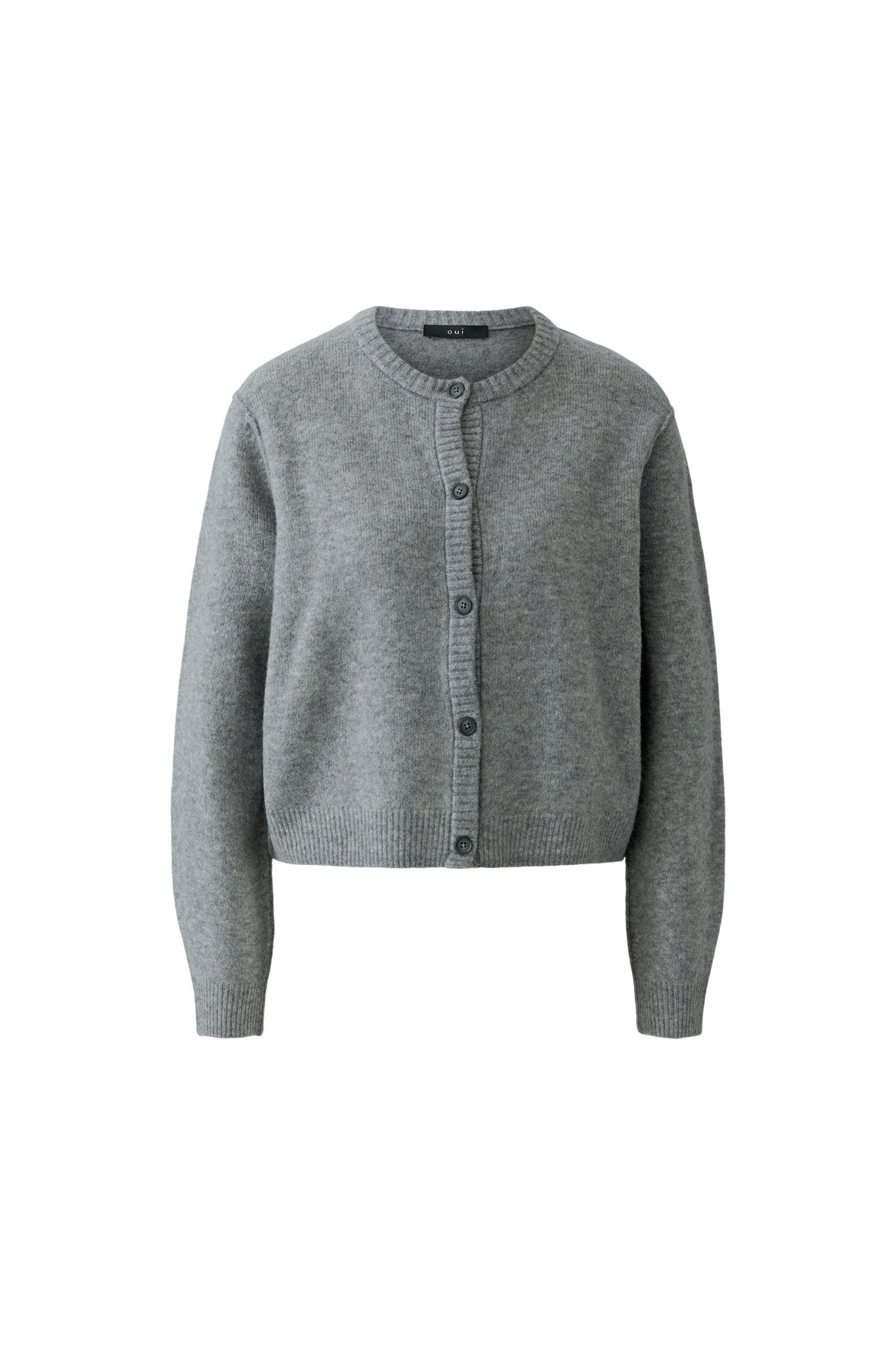 Oui Damen Strickjacken Steel Grey