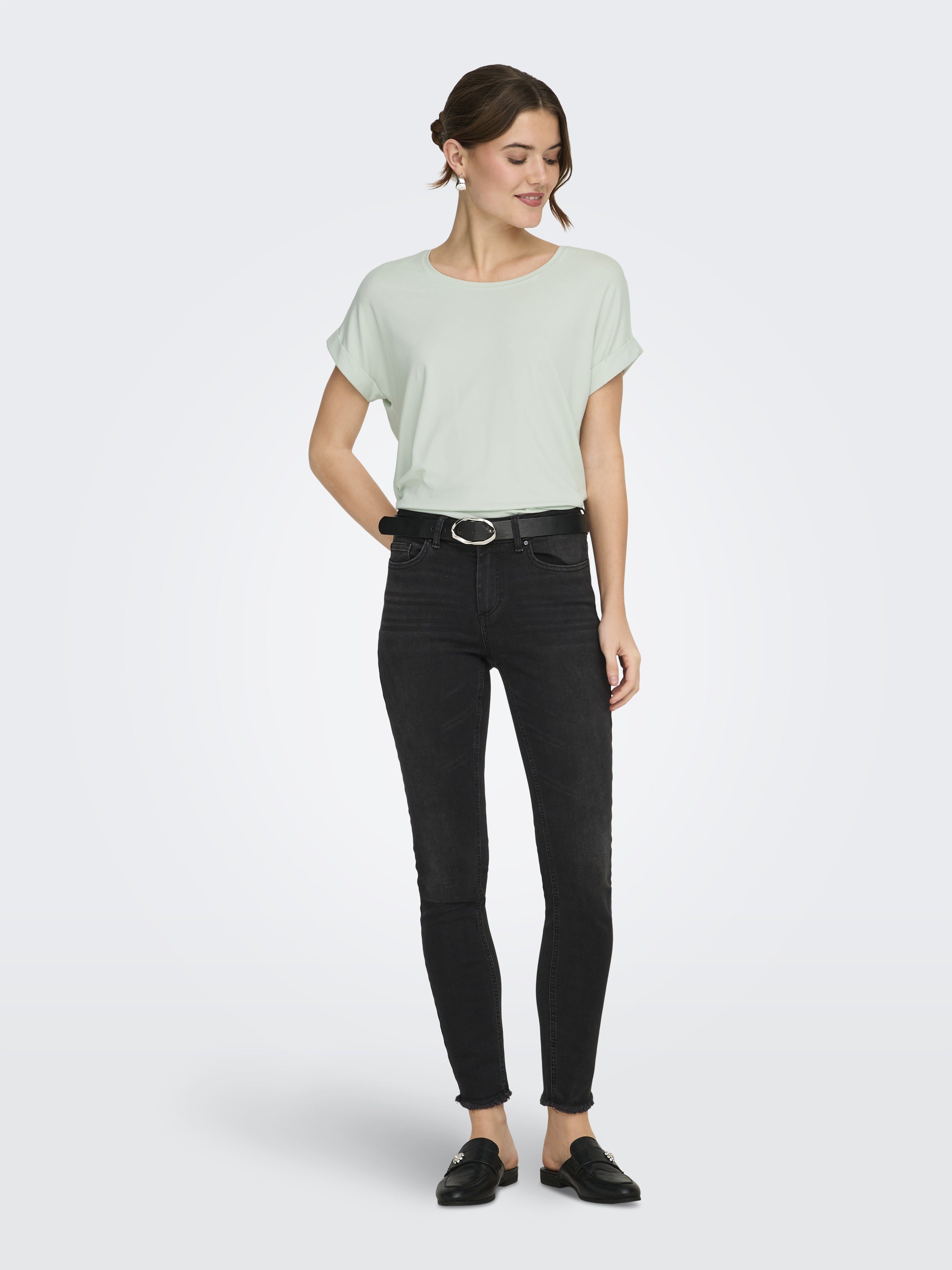 Only Damen T-Shirts Green Lily