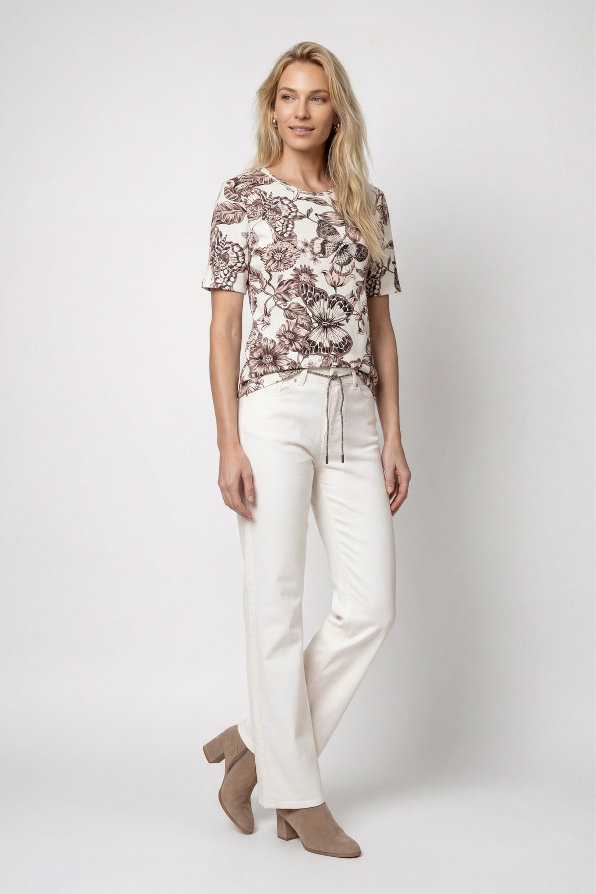 Monari Damen T-Shirts  Taupe Gemus