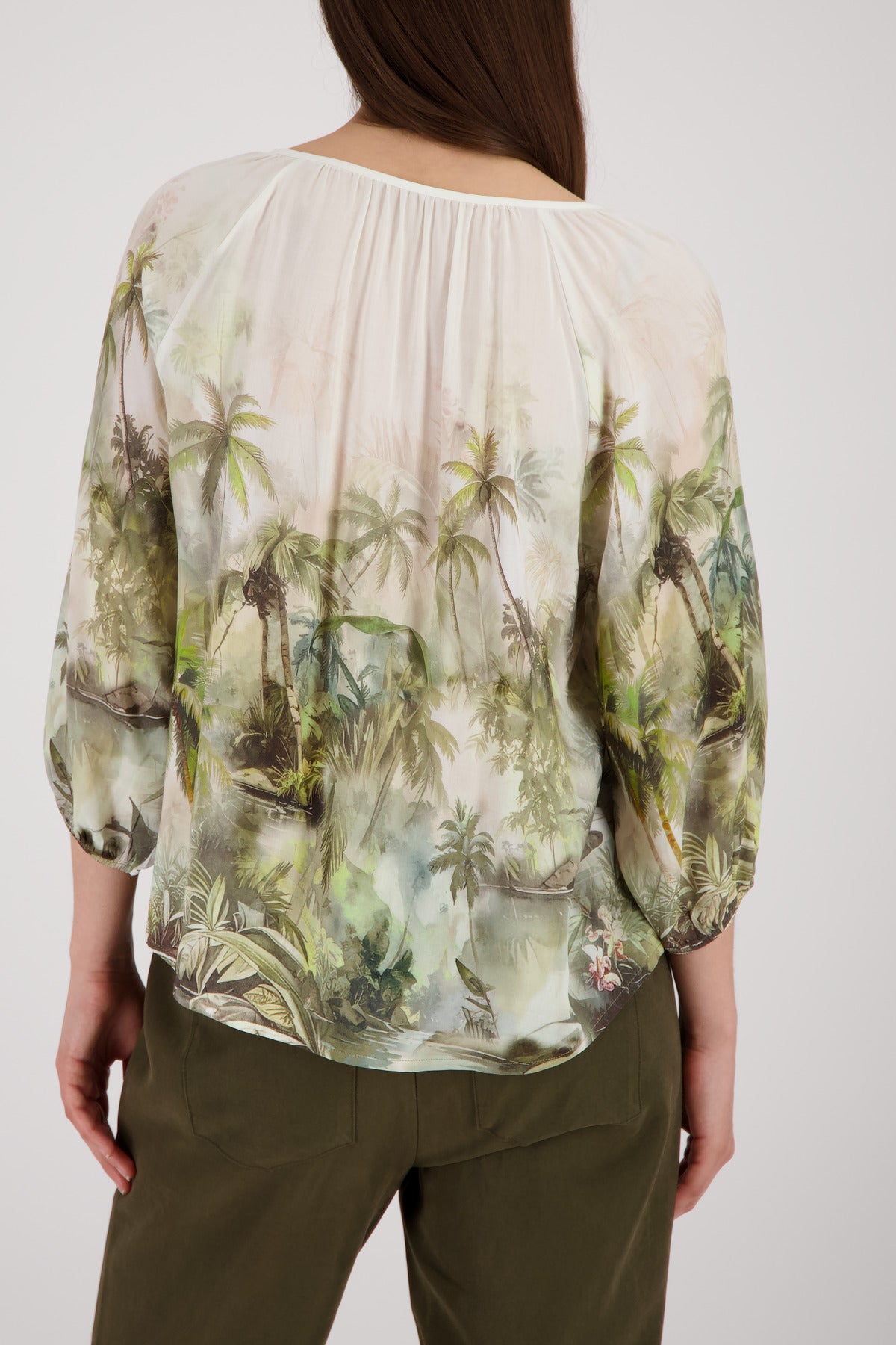 Monari Damen Blusen Olive Gemus
