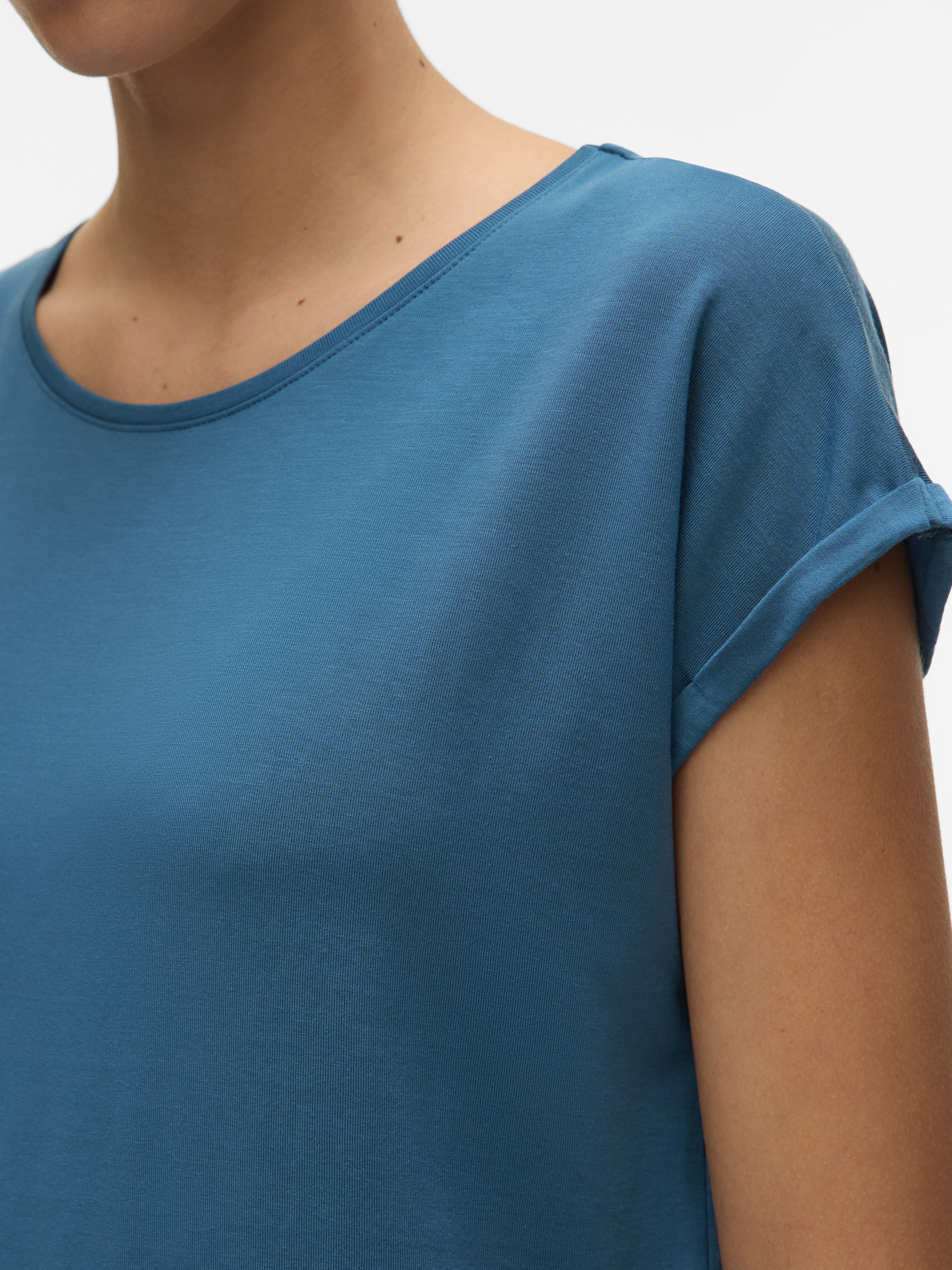 Vero Moda Damen T-Shirts Moroccan Blue