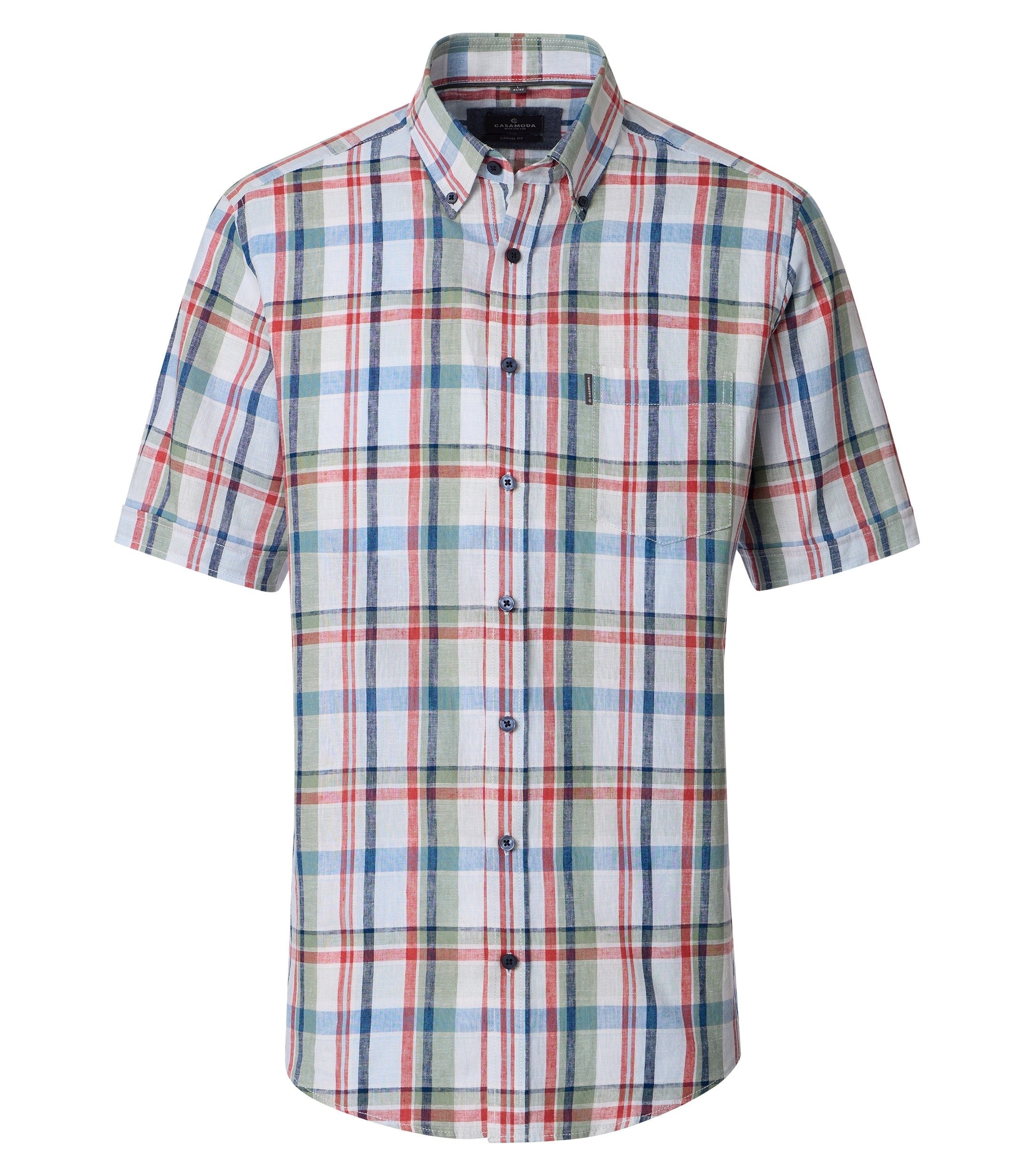 Casa Moda Herren Hemden kurz  Gruen