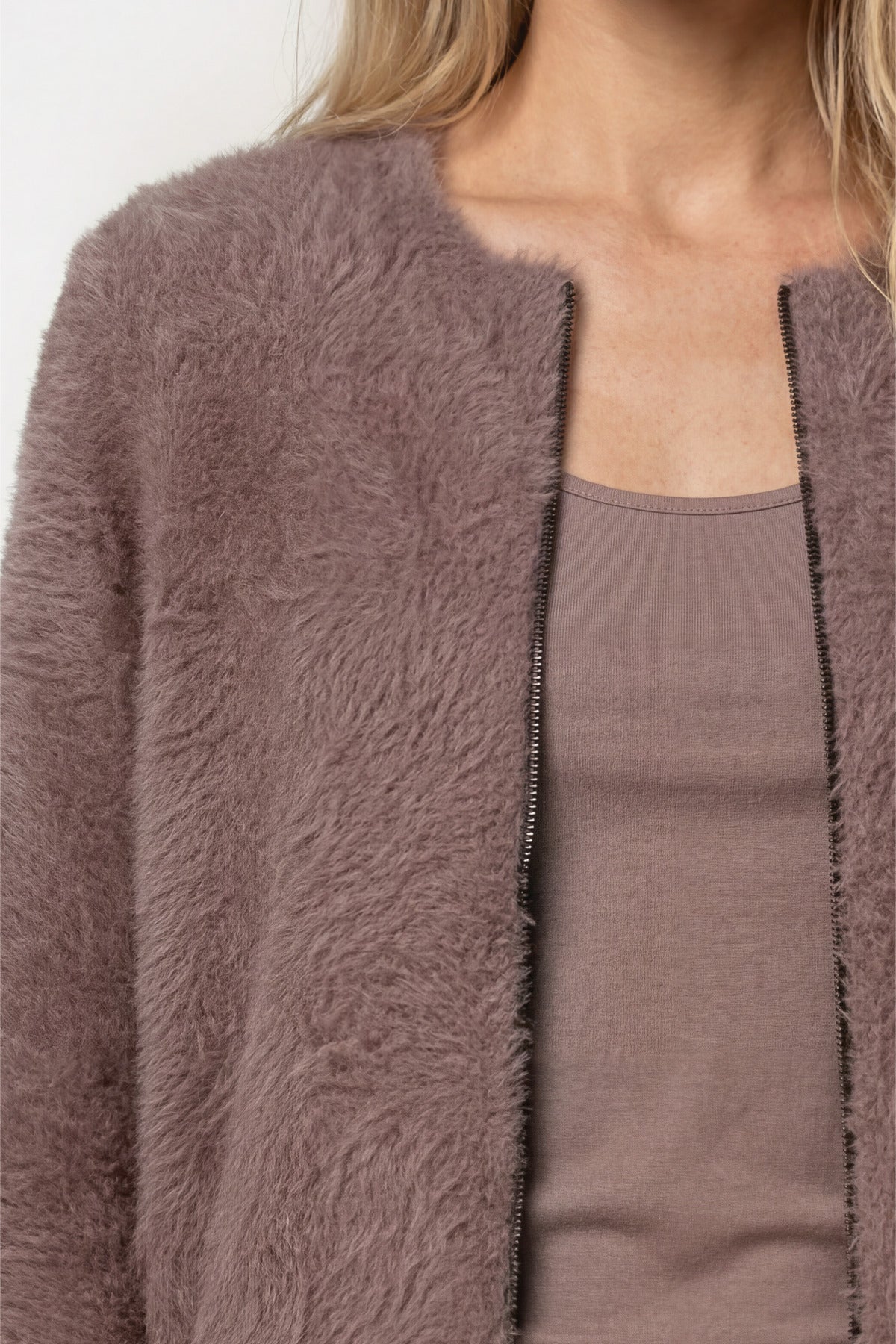 Monari Damen Strickjacken Taupe