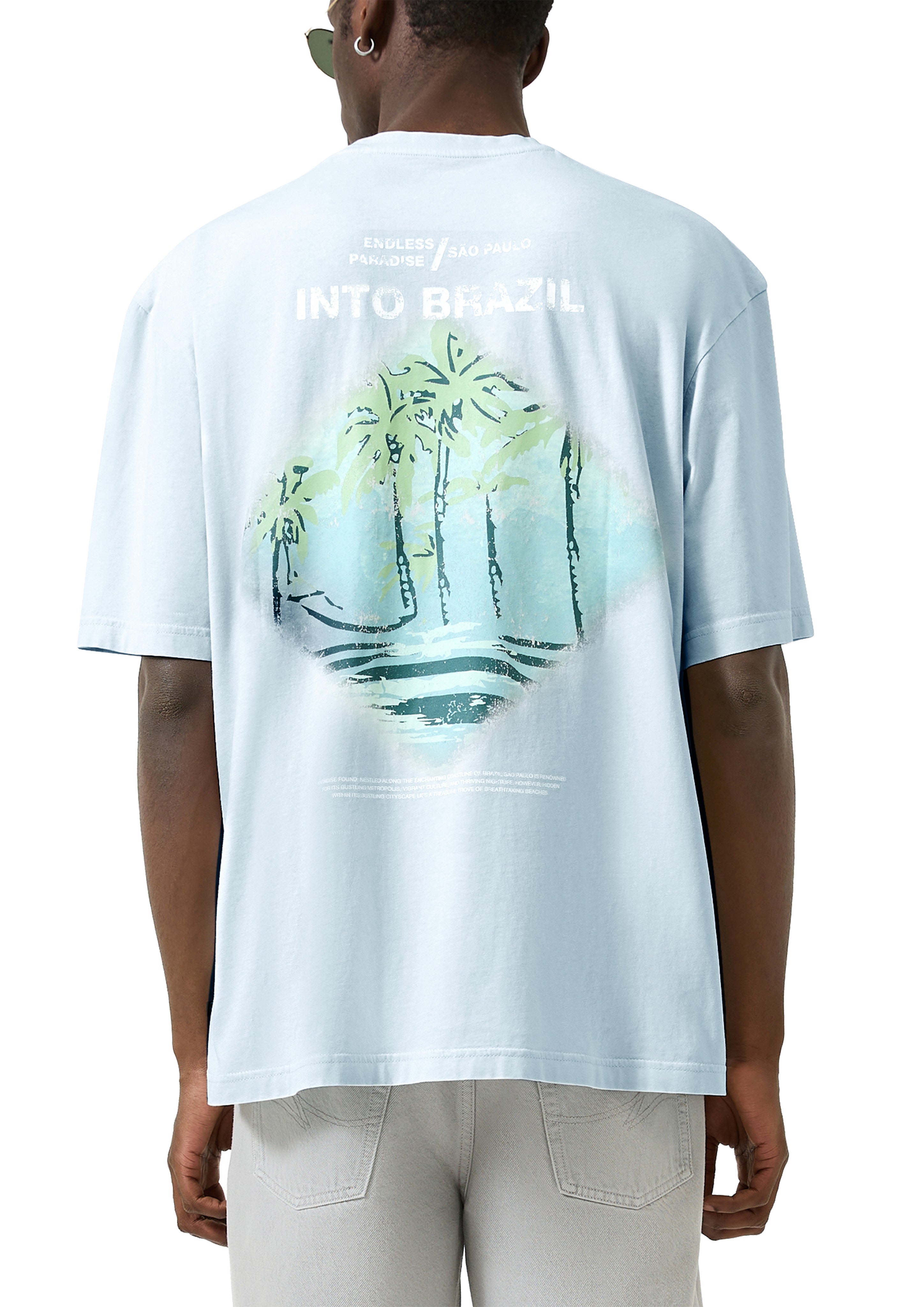 QS by S.Oliver Herren T-Shirts kurz Blue