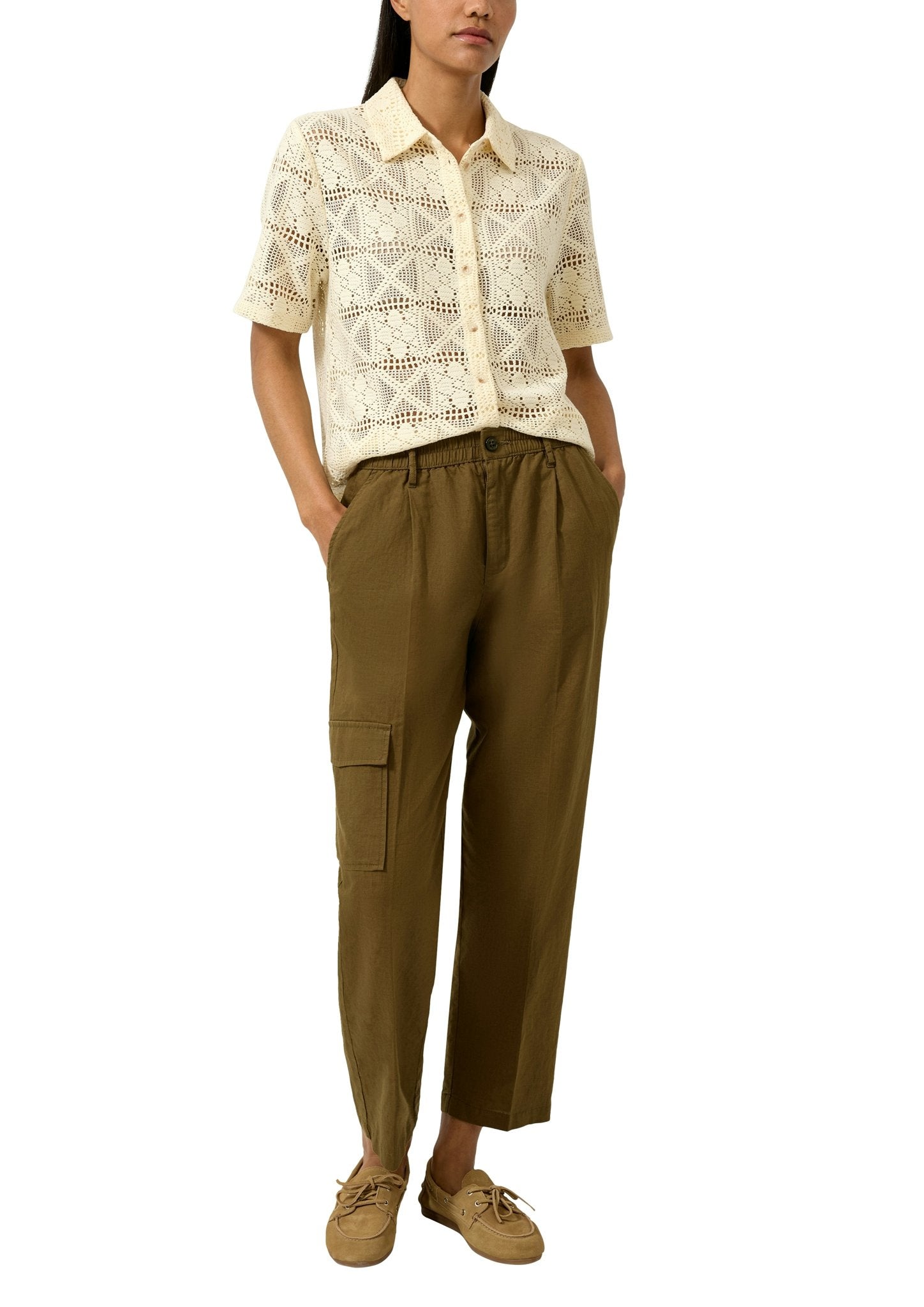 S. Oliver red Damen Hosen Brown