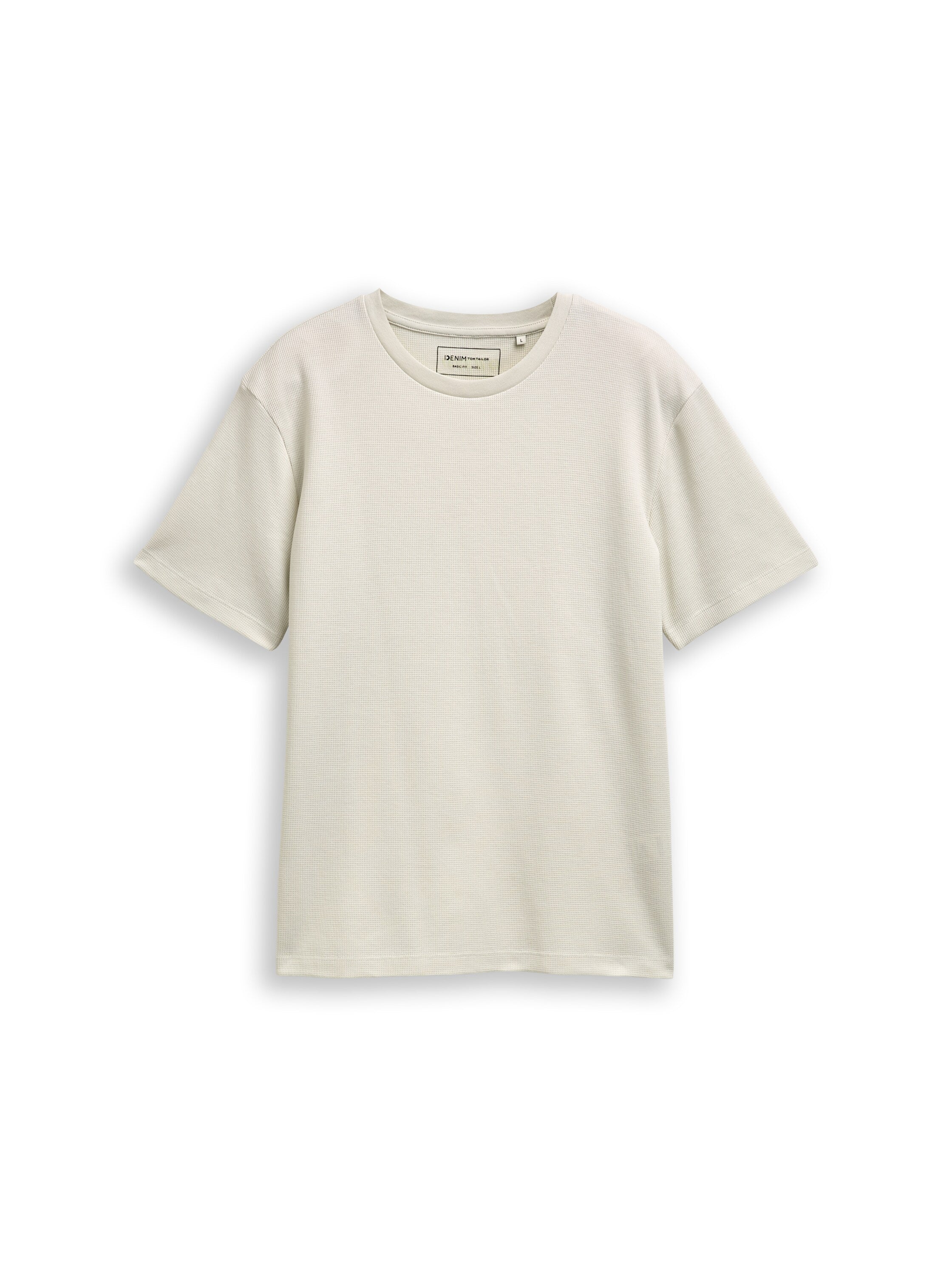 Tom Tailor denim Herren T-Shirts kurz Greyish White